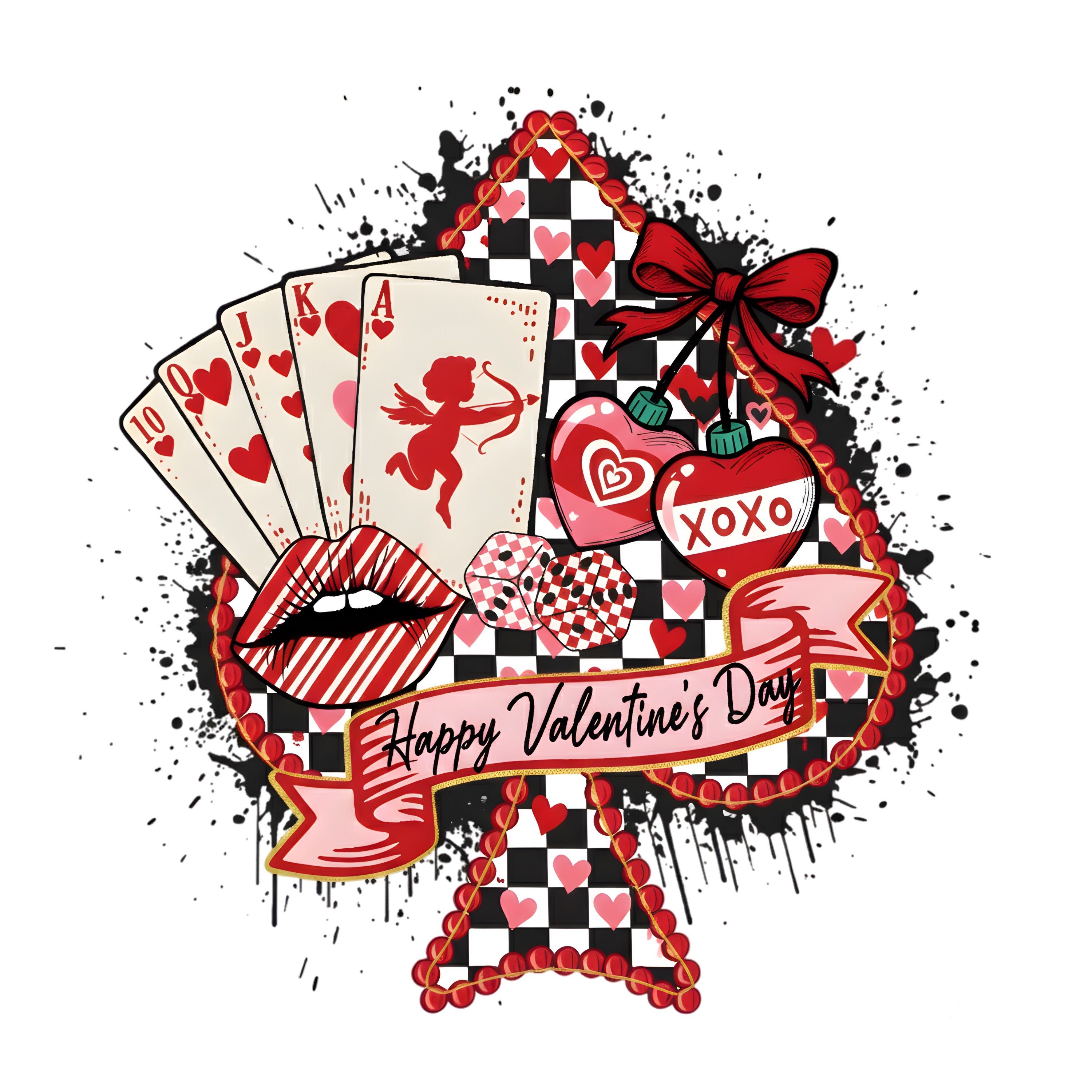 Happy Valentine's Day Spades PNG