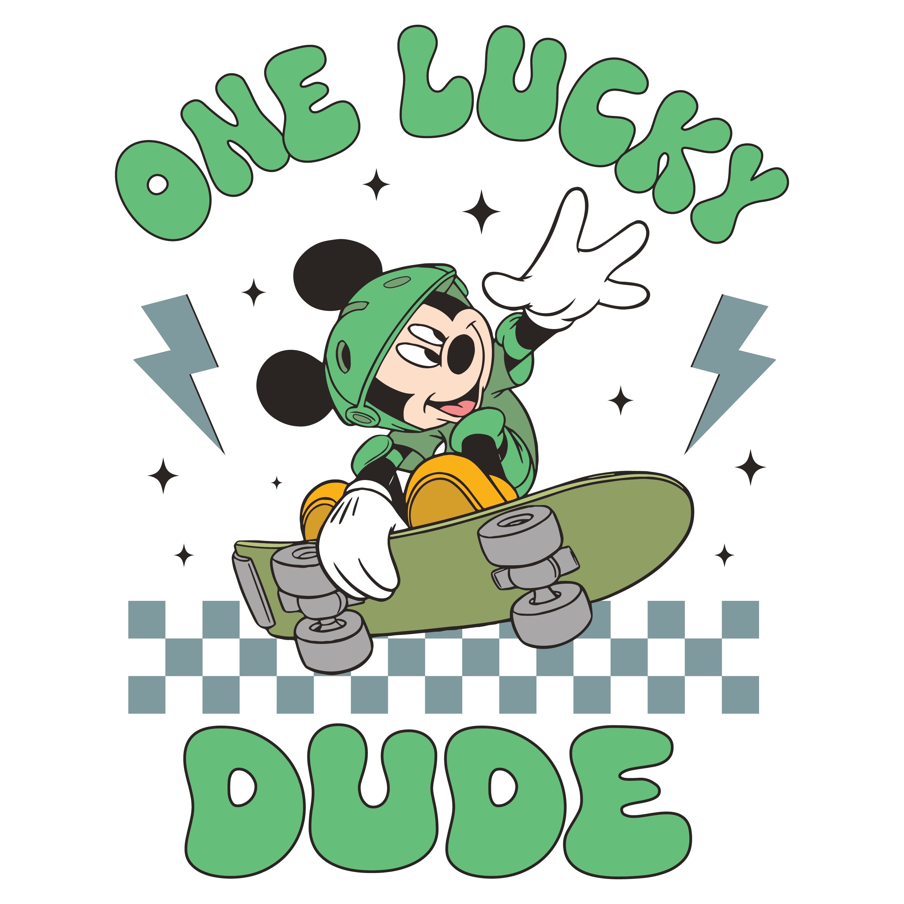One Lucky Dude Mickey St. Patrick PNG