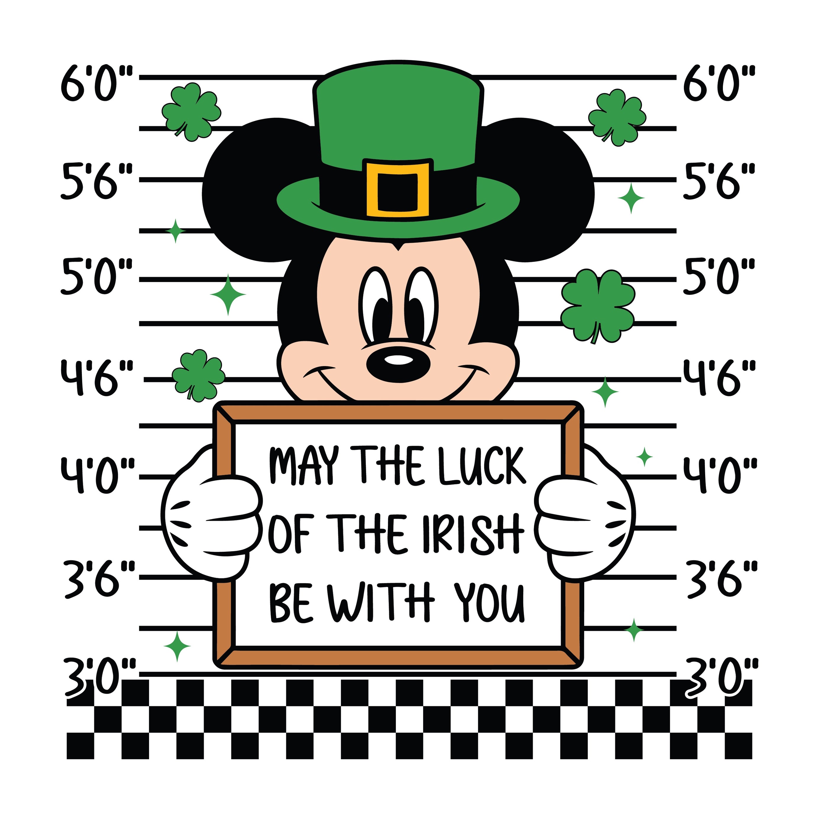May The Luck Of The Irish Be With You Mickey St. Patrick PNG
