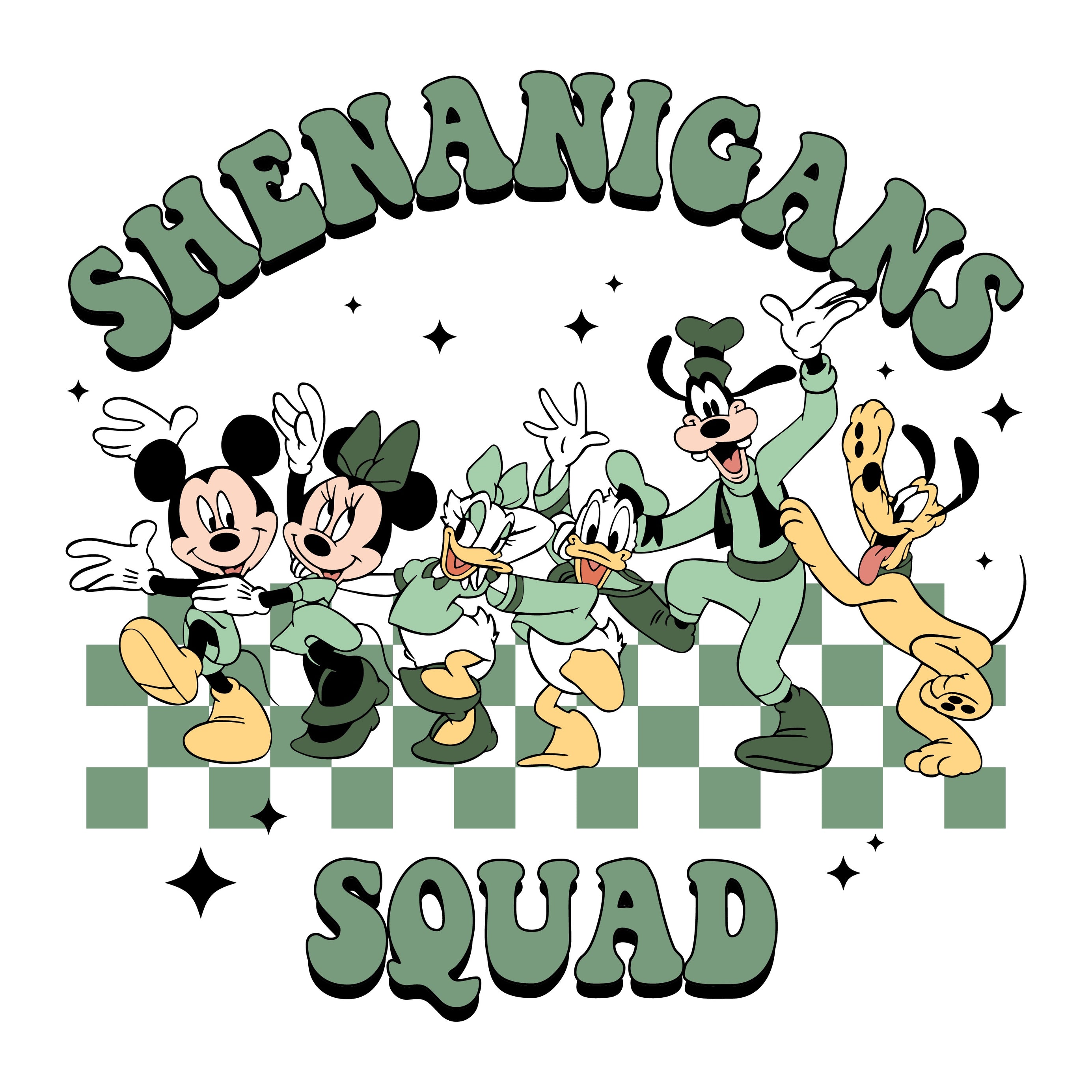 Shenanigans Squad Mickey Family 2 St. Patrick PNG