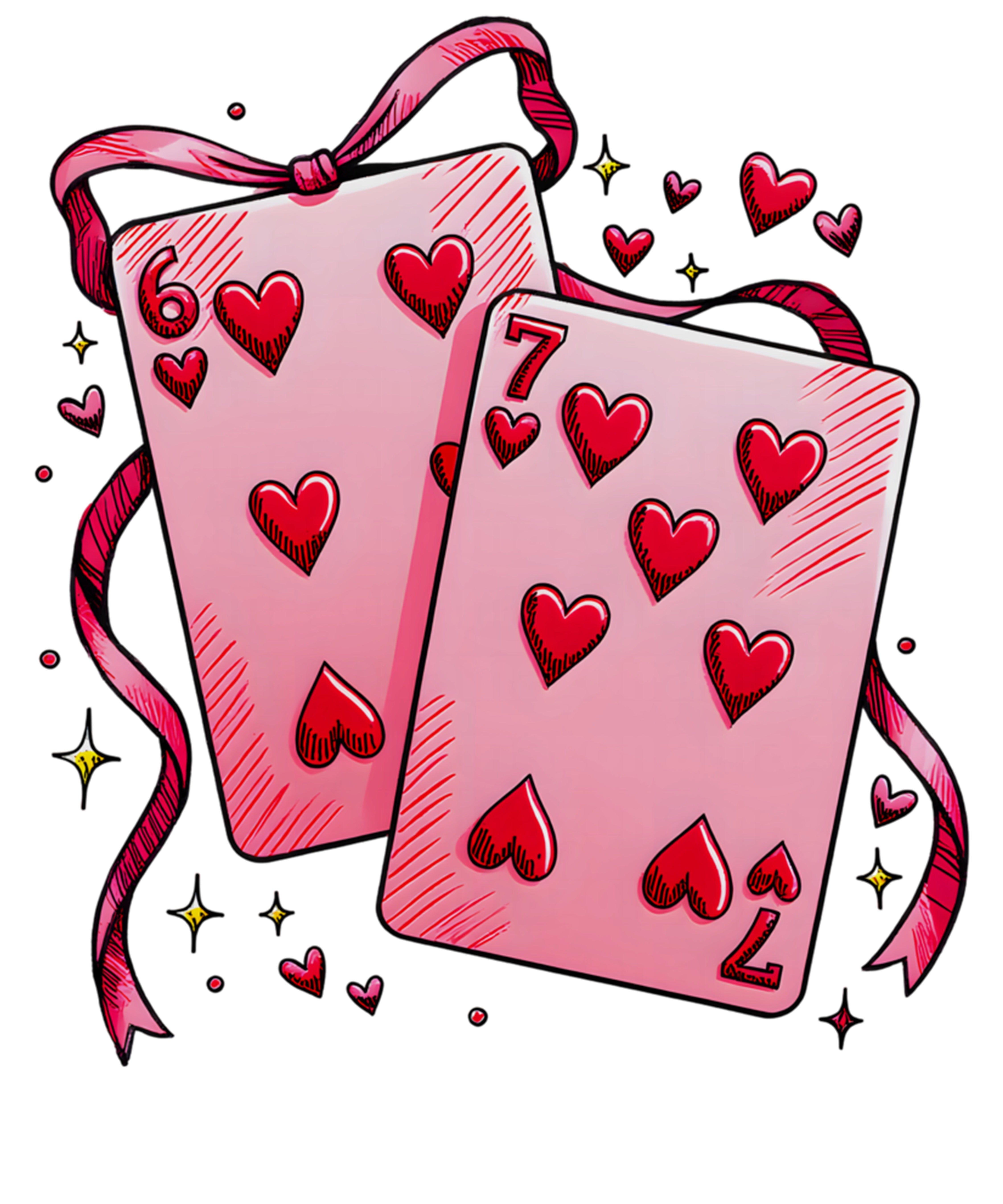 Six Seven Cards Valentines PNG
