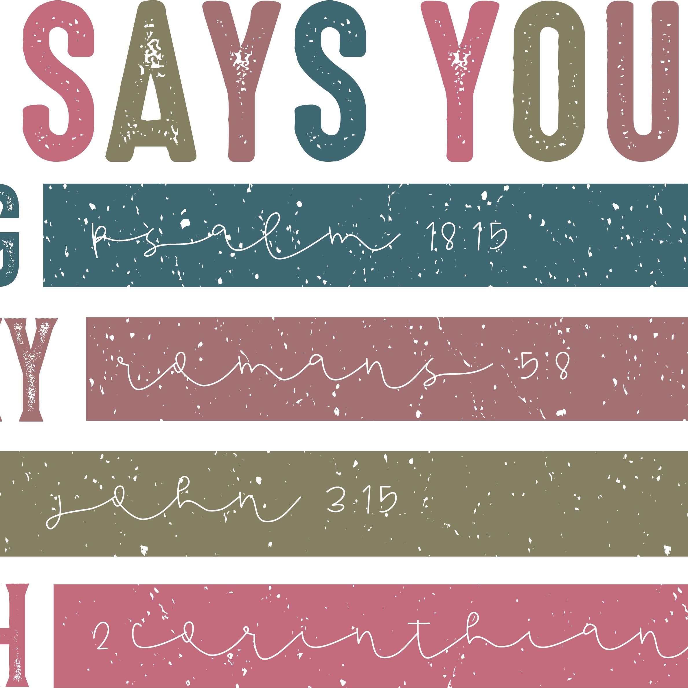 God Says You Are Strong Worthy Loved Enough Valentine PNG