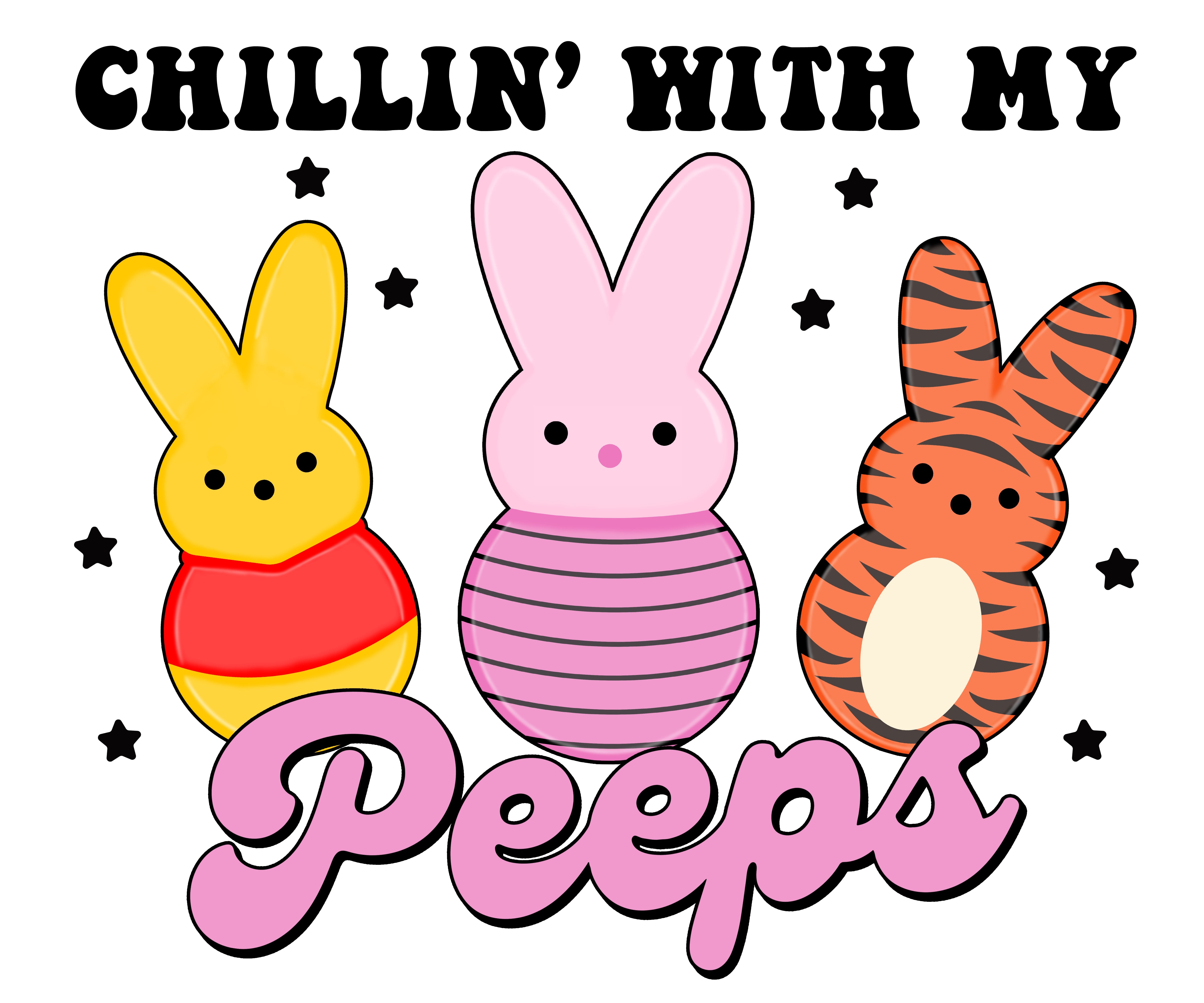 Chillin' With My Peeps 3 Easter Day PNG