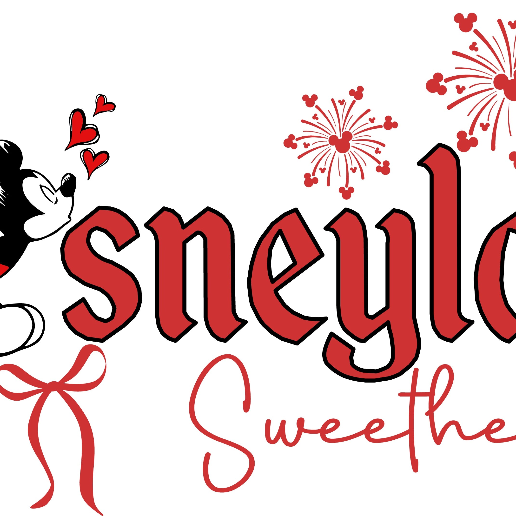 Disneyland Mickey and Minnie Valentine PNG