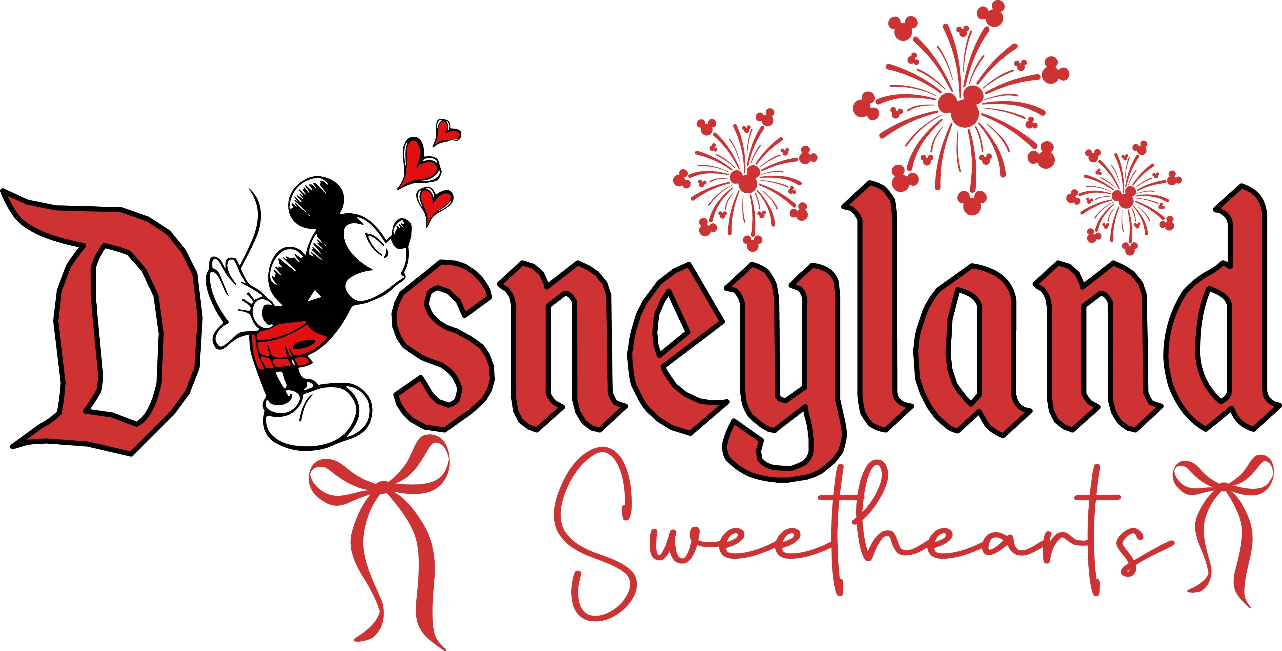 Disneyland Mickey and Minnie Valentine PNG