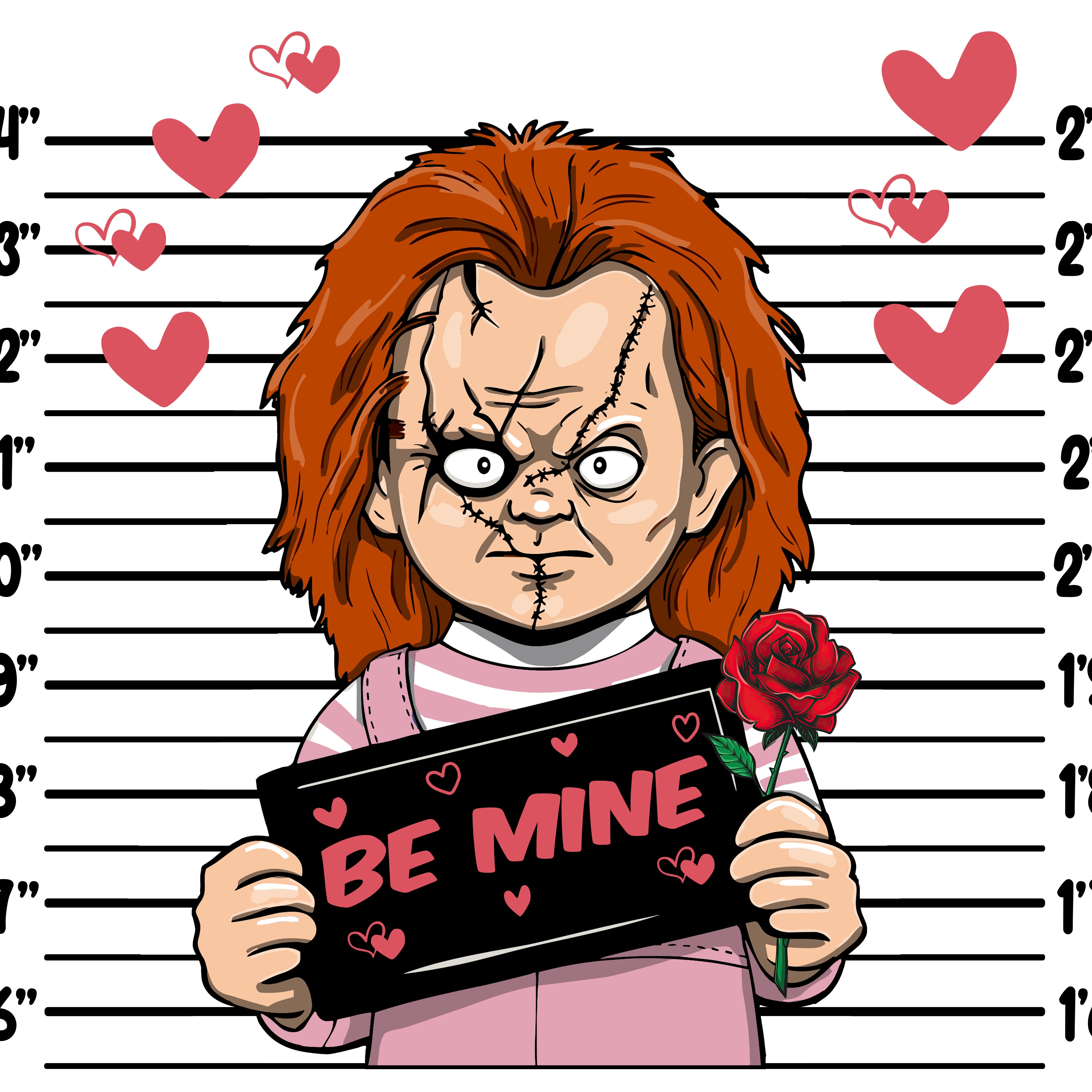 Chucky Be Mine Valentines PNG