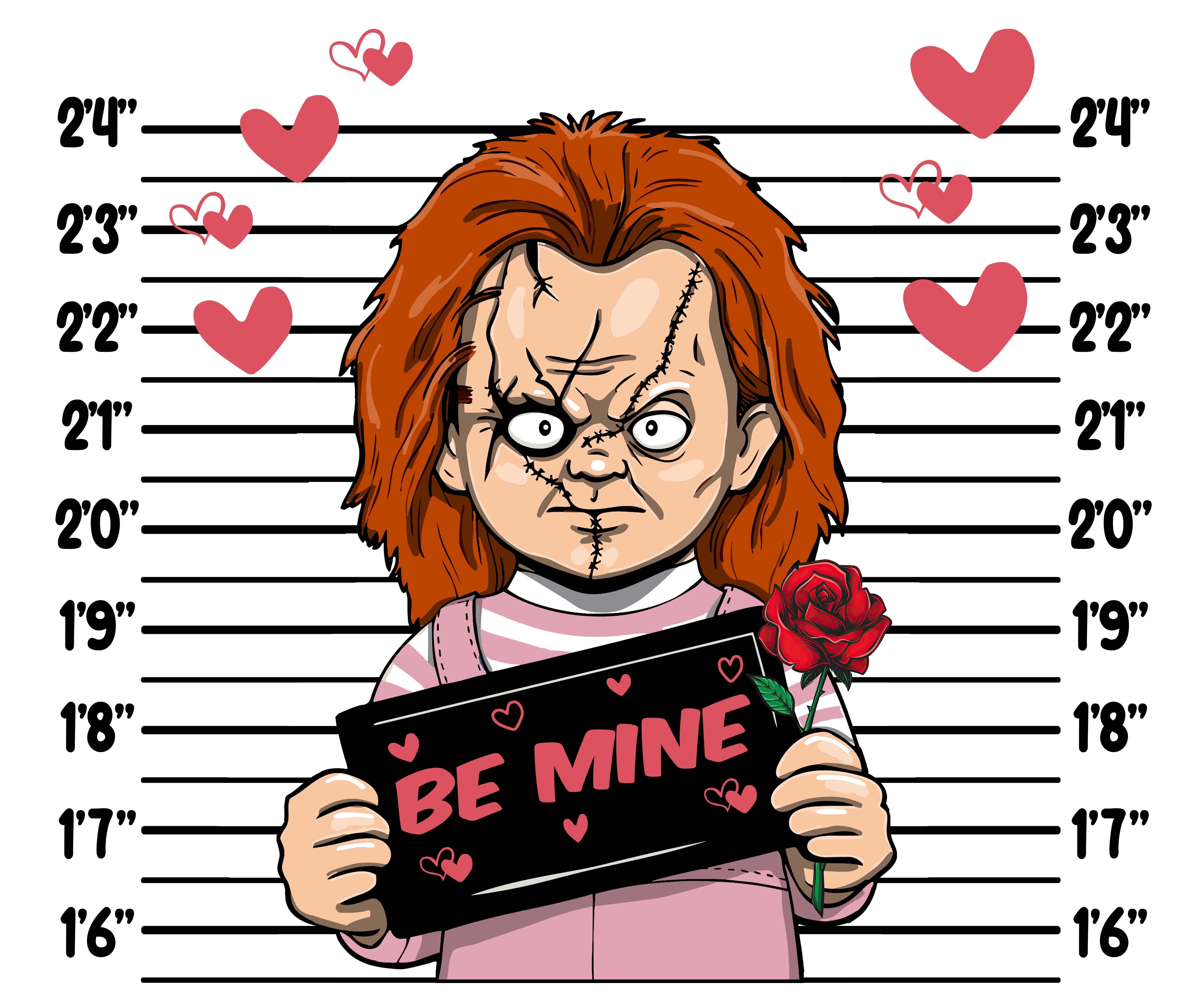 Chucky Be Mine Valentines PNG