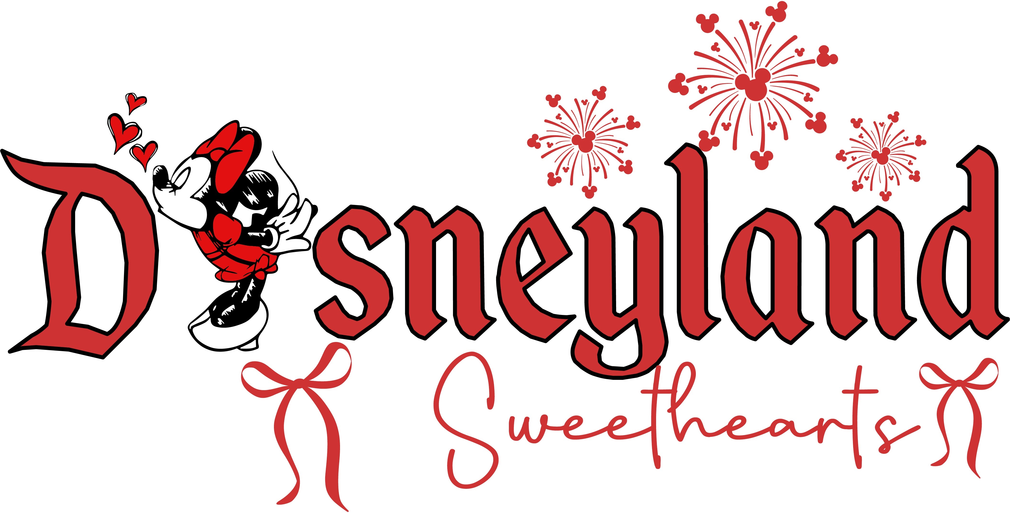 Disneyland Mickey and Minnie Valentine PNG