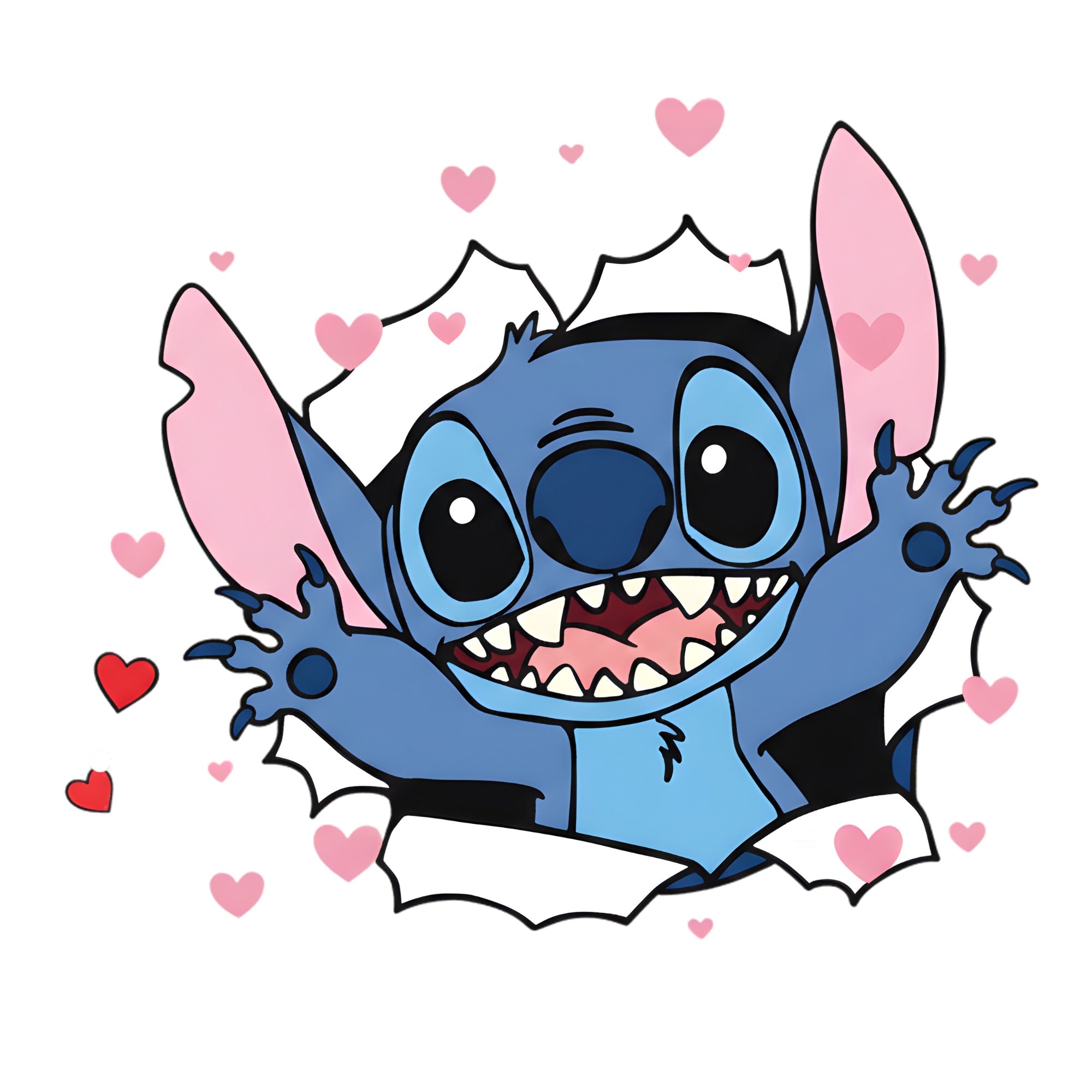 Stitch Love Valentine PNG