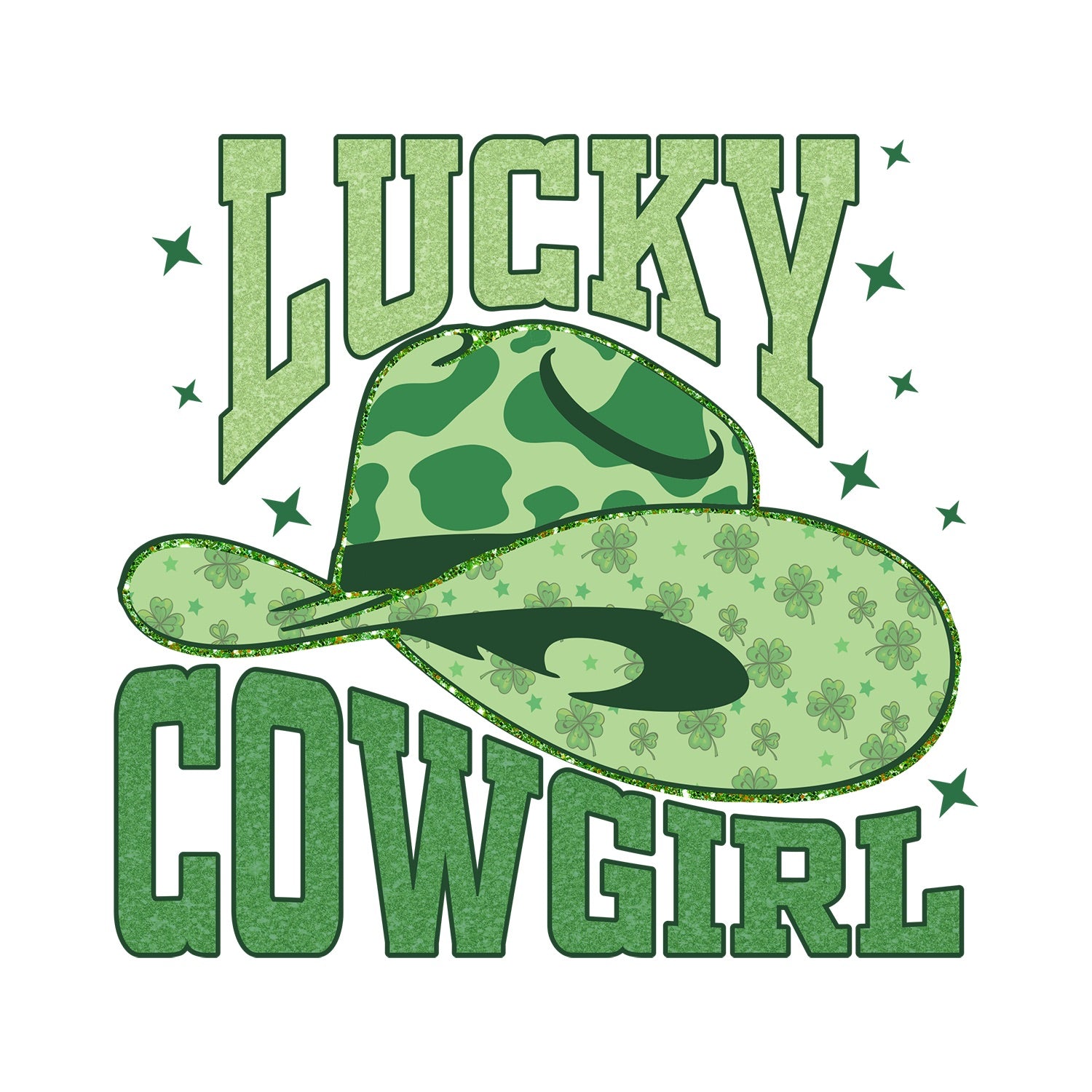 Lucky Cowgirl St. Patrick PNG