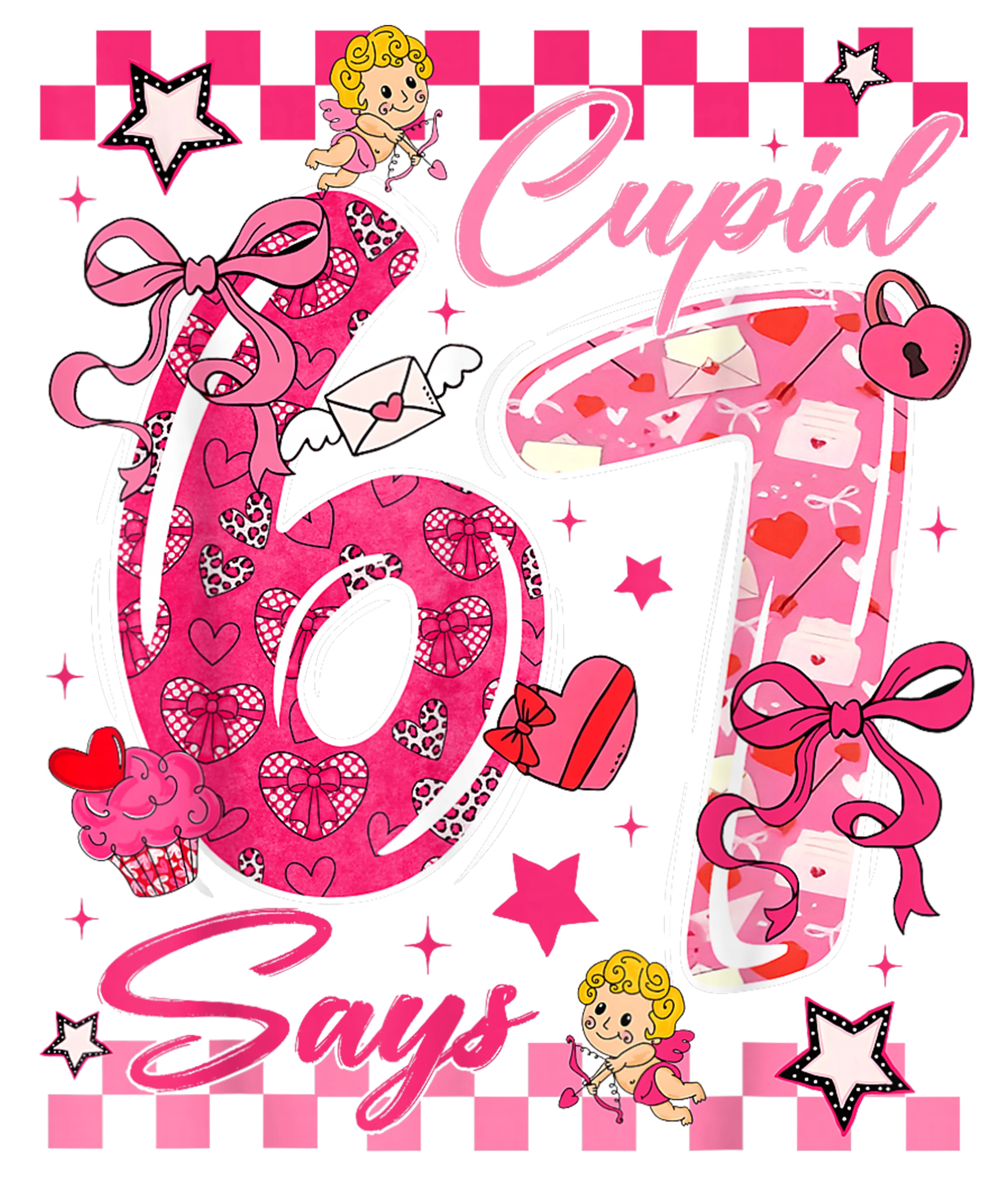 Cupid Says Six Seven Valentines PNG