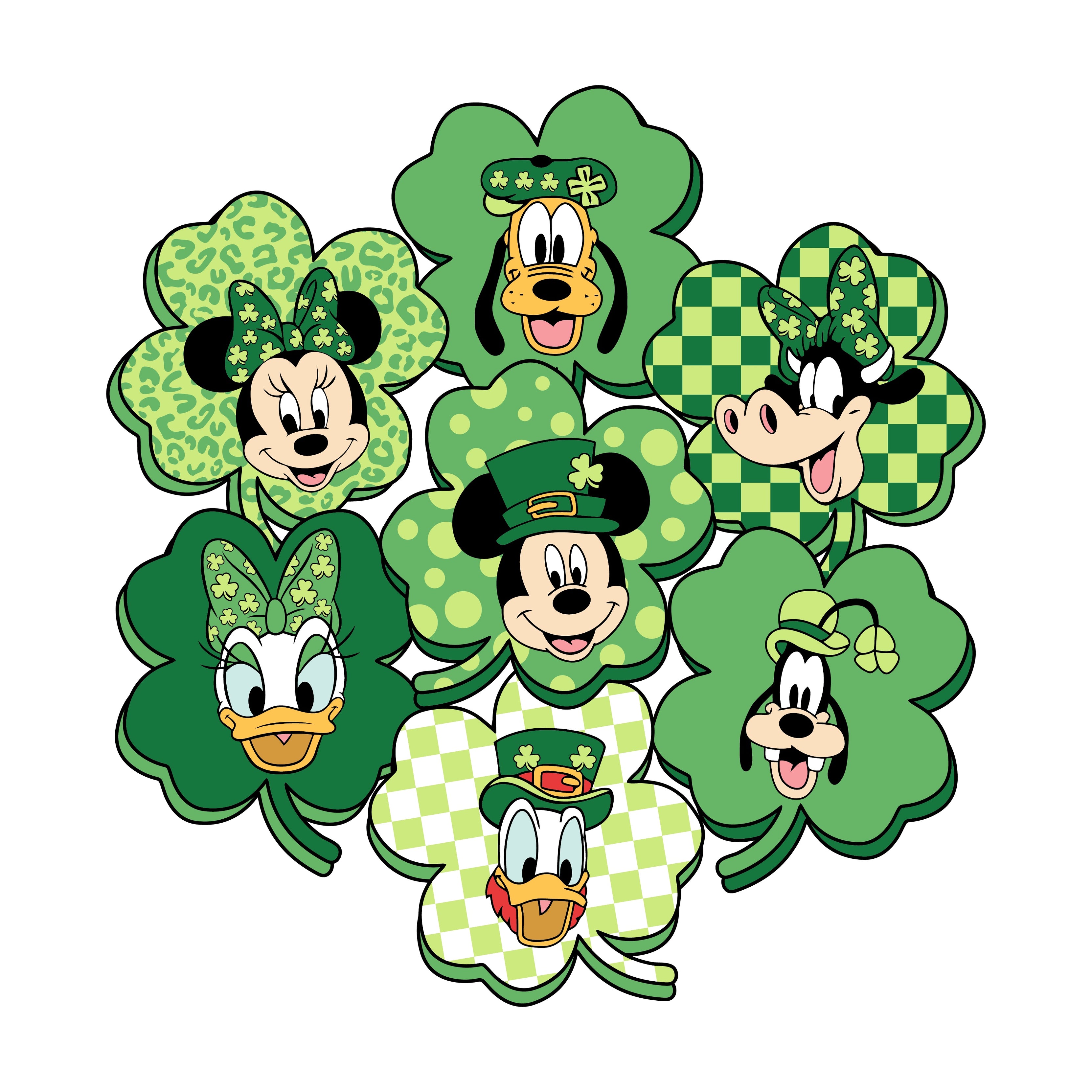 Mickey Family St. Patrick PNG
