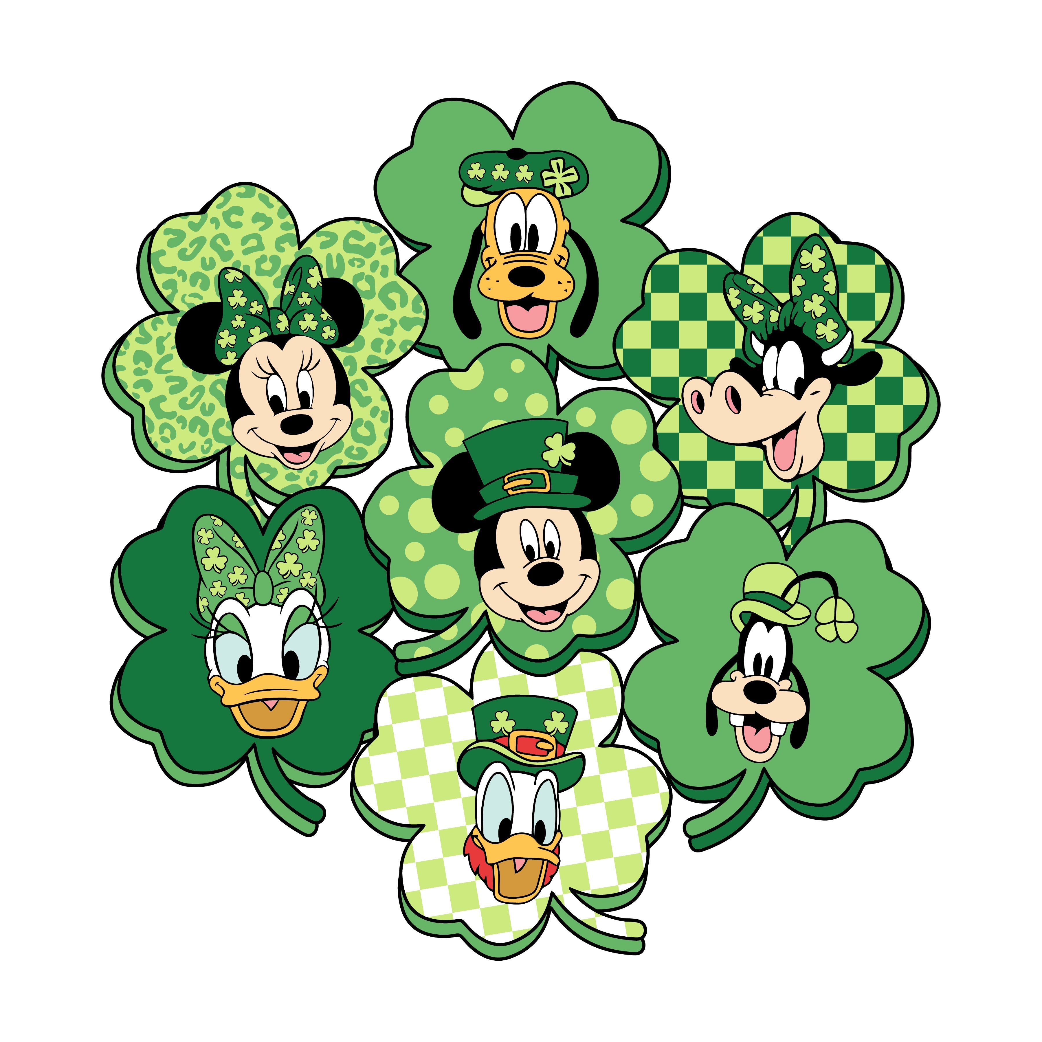 Mickey Family St. Patrick PNG