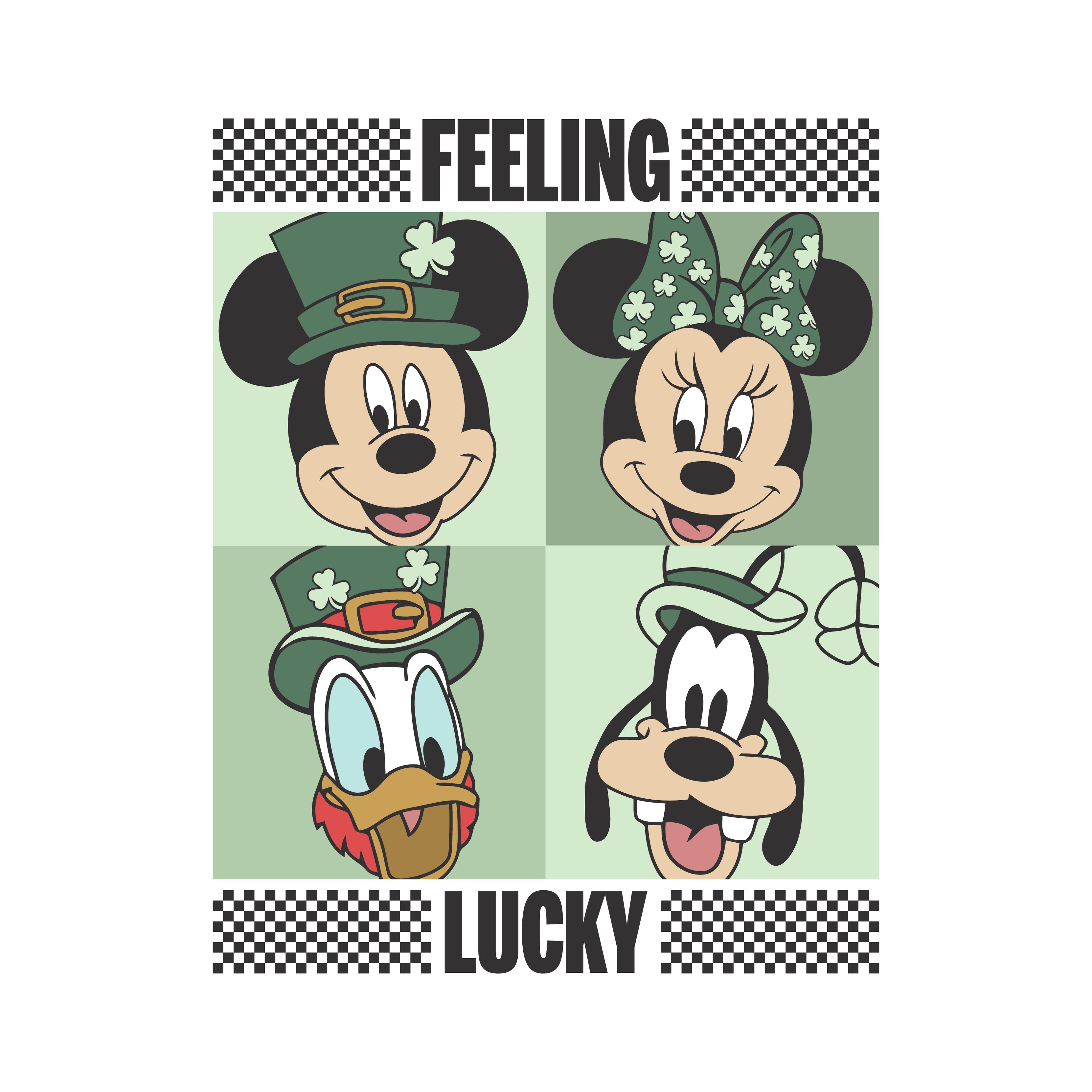 Mickey Mouse Feeling Lucky St. Patricks Day PNG