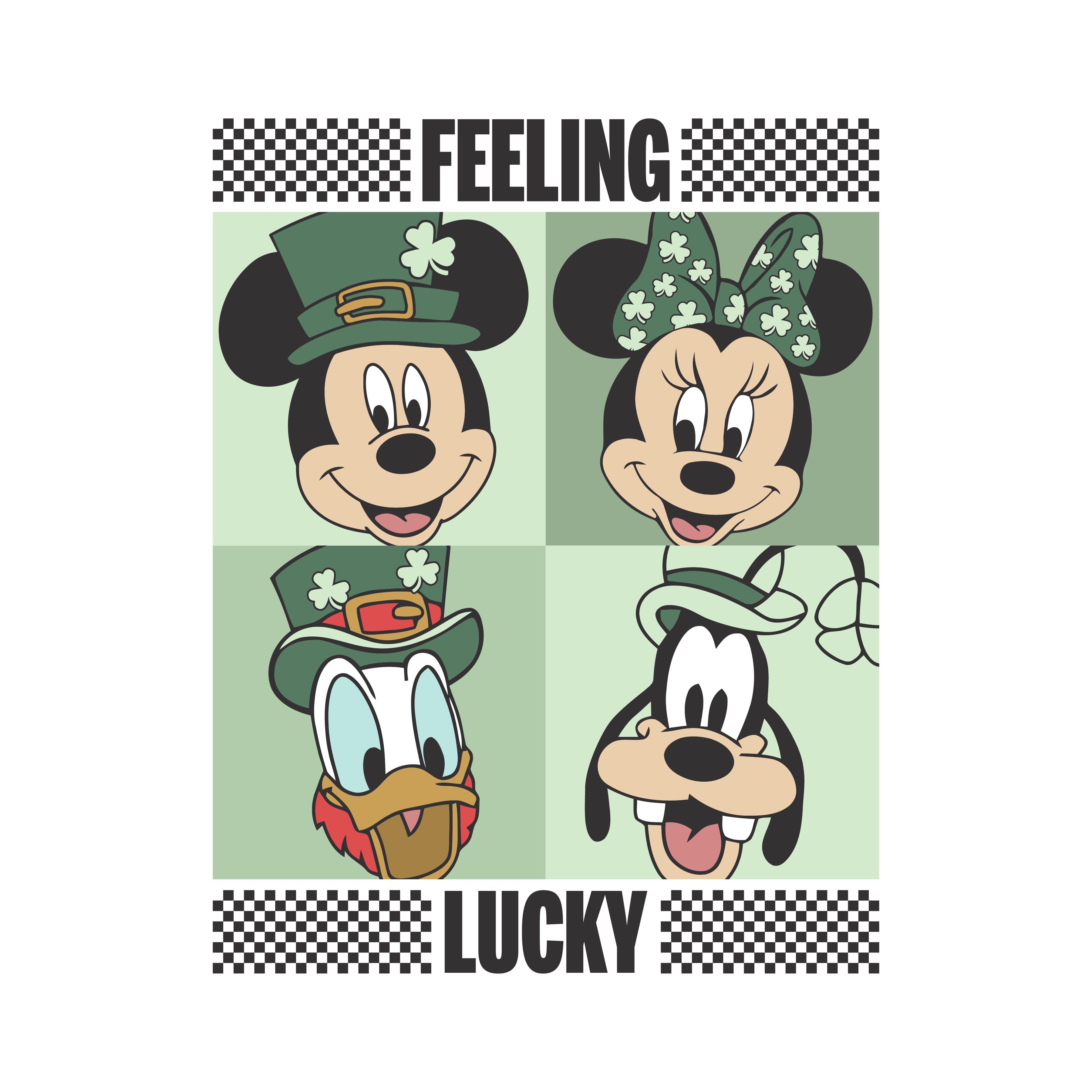 Mickey Mouse Feeling Lucky St. Patricks Day PNG