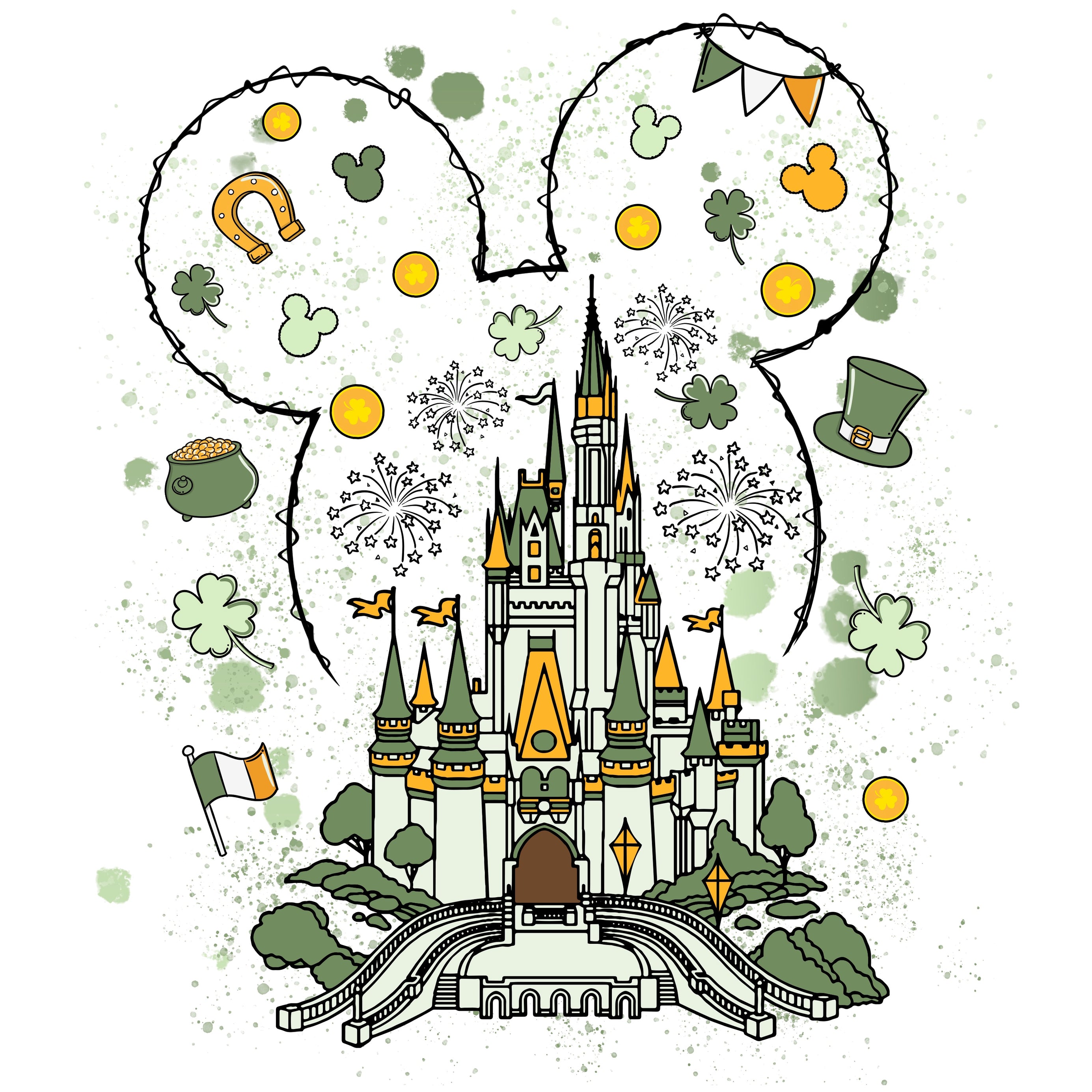 Mickey Disneyland St. Patricks Day PNG