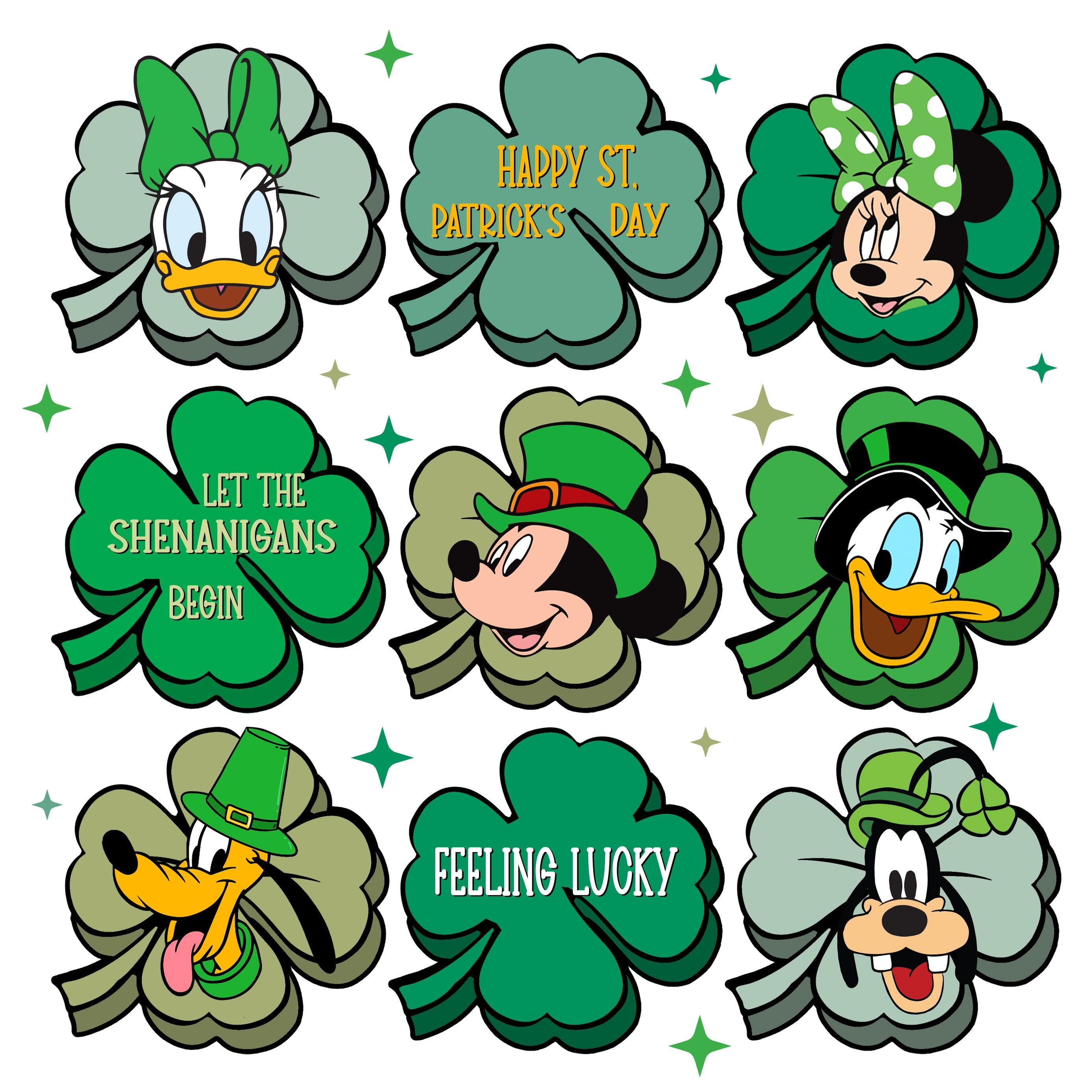Goofy Mickey St. Patrick PNG