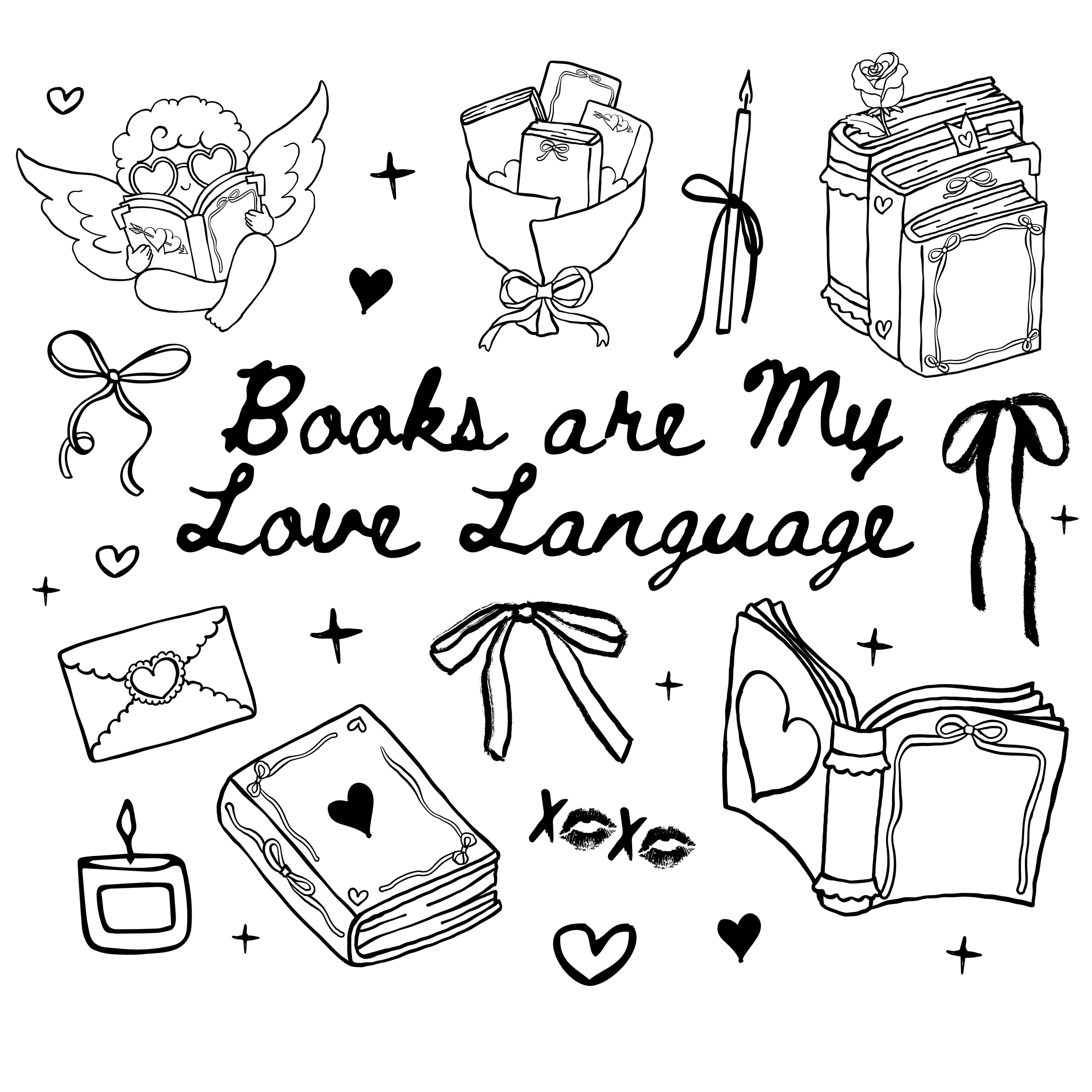 Books Are My Love Language PNG
