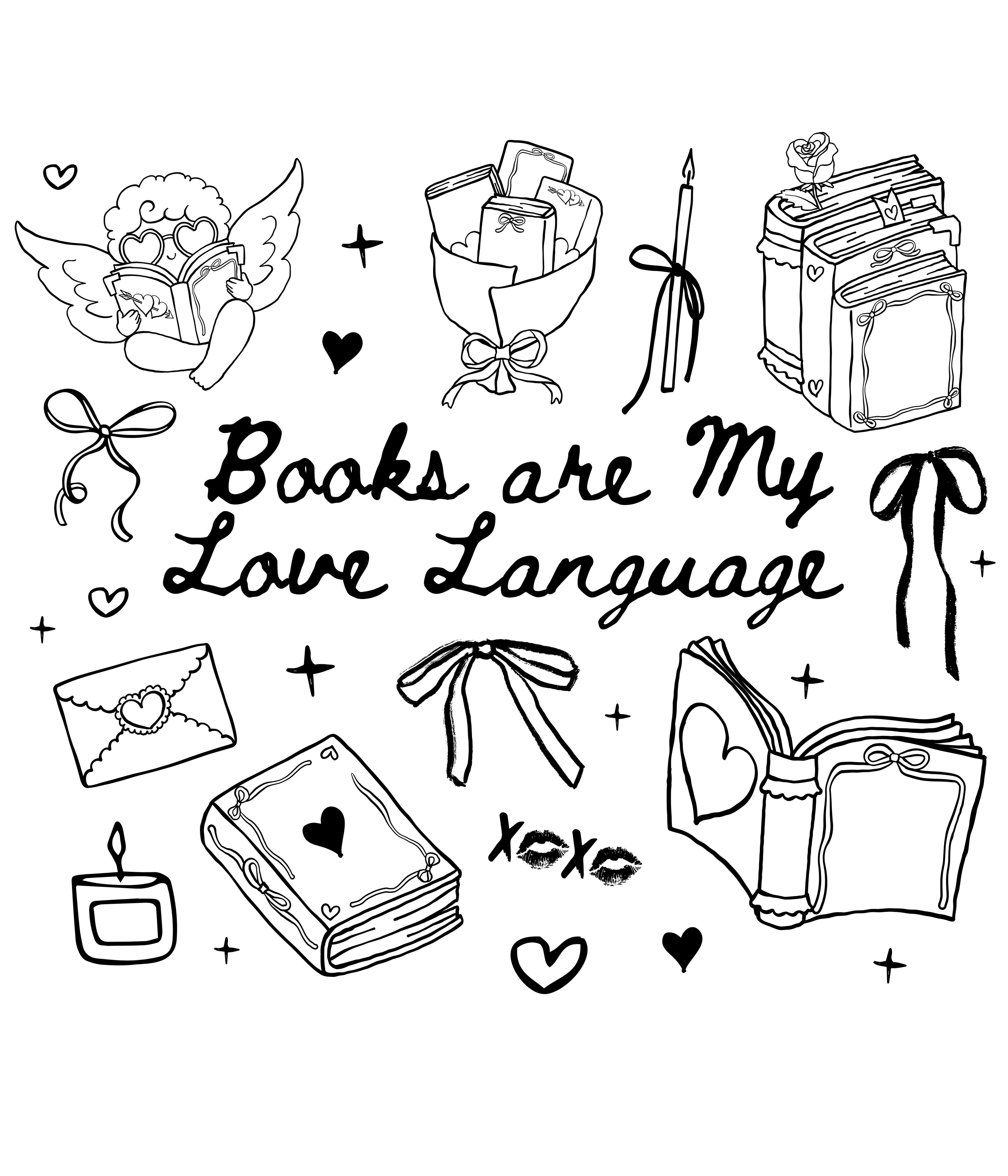 Books Are My Love Language PNG