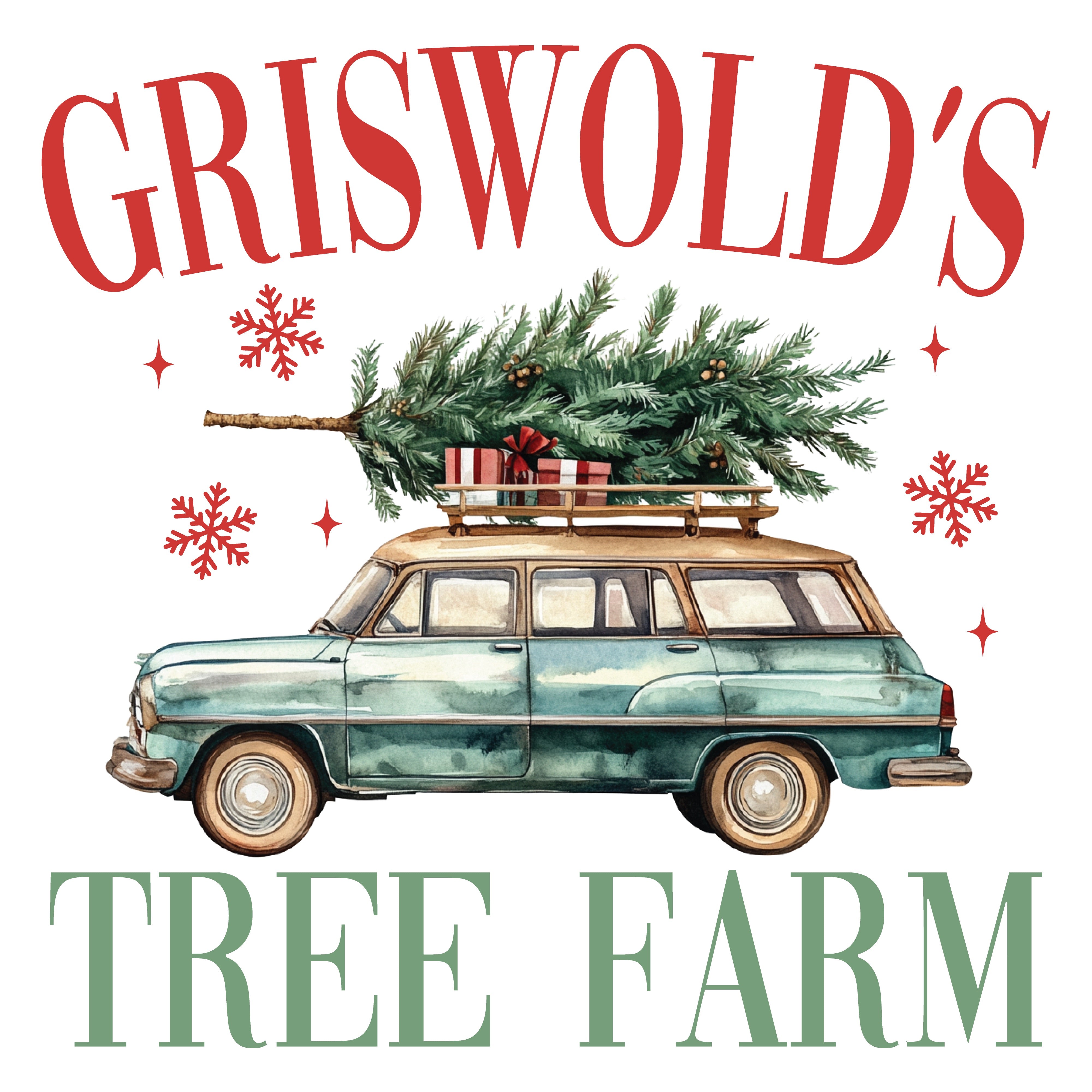 Griswold's Tree Farm Green Car PNG
