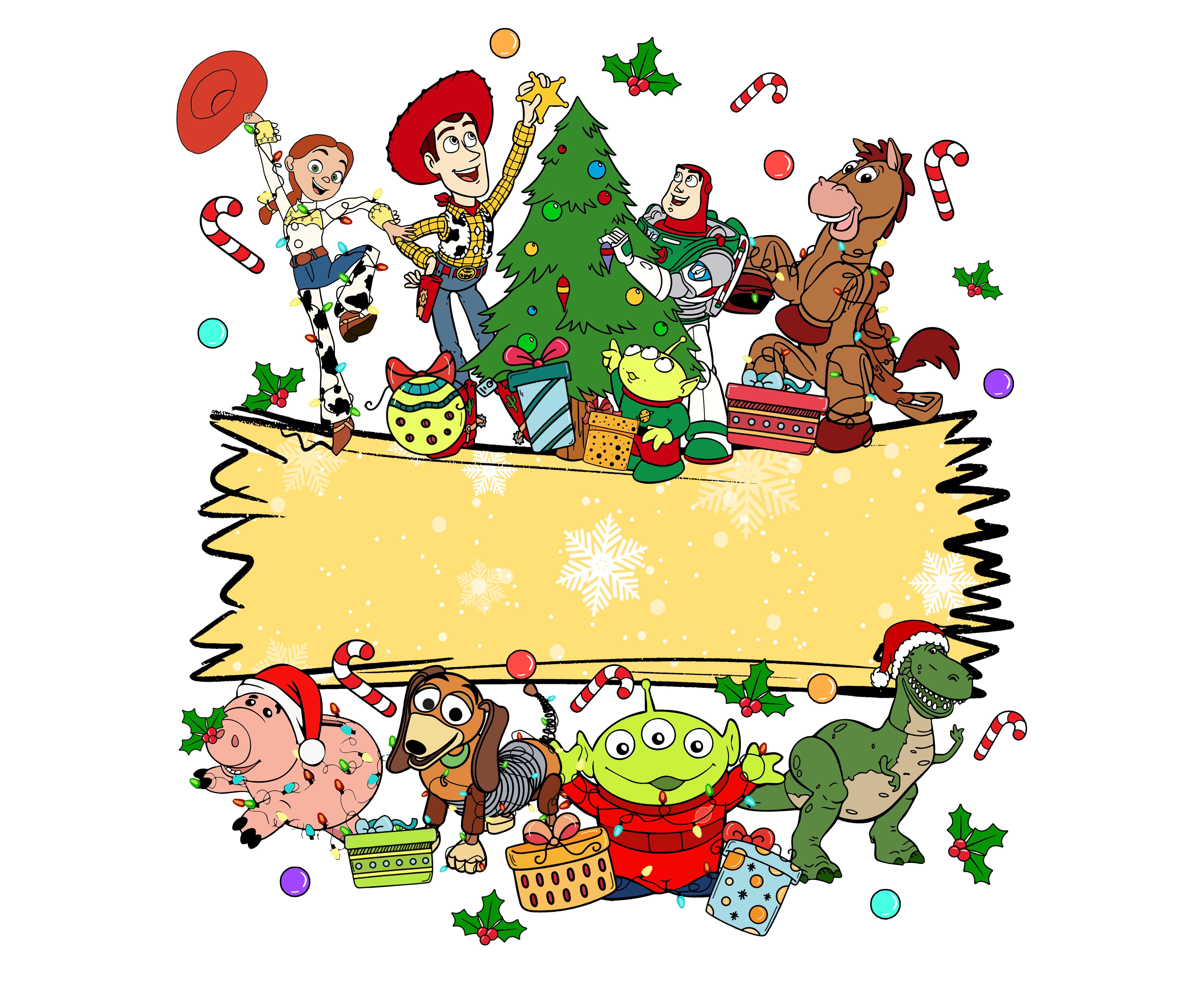 Toy Story Family Christmas PNG
