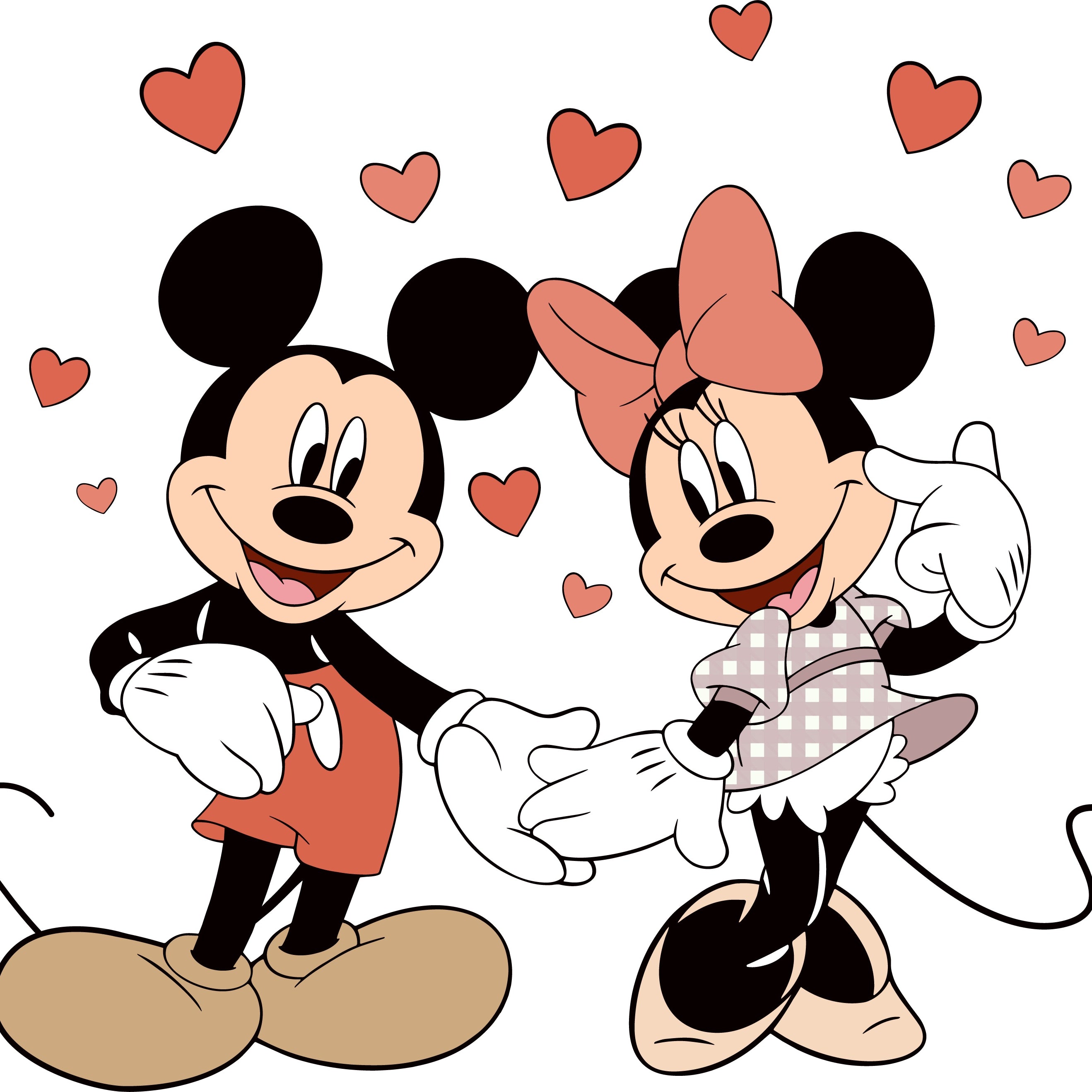 Mickey and Minnie Love Valentine PNG