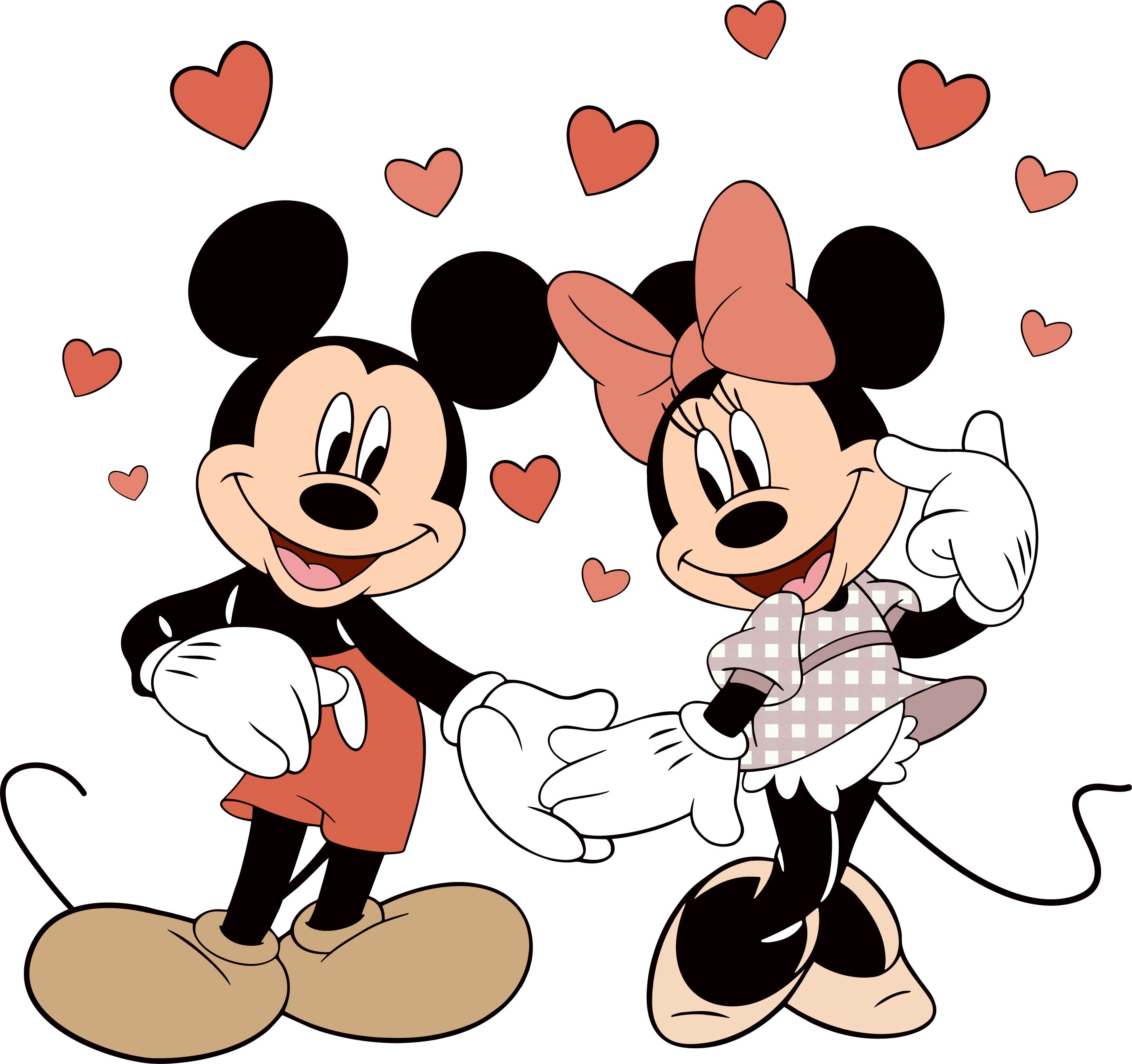 Mickey and Minnie Love Valentine PNG