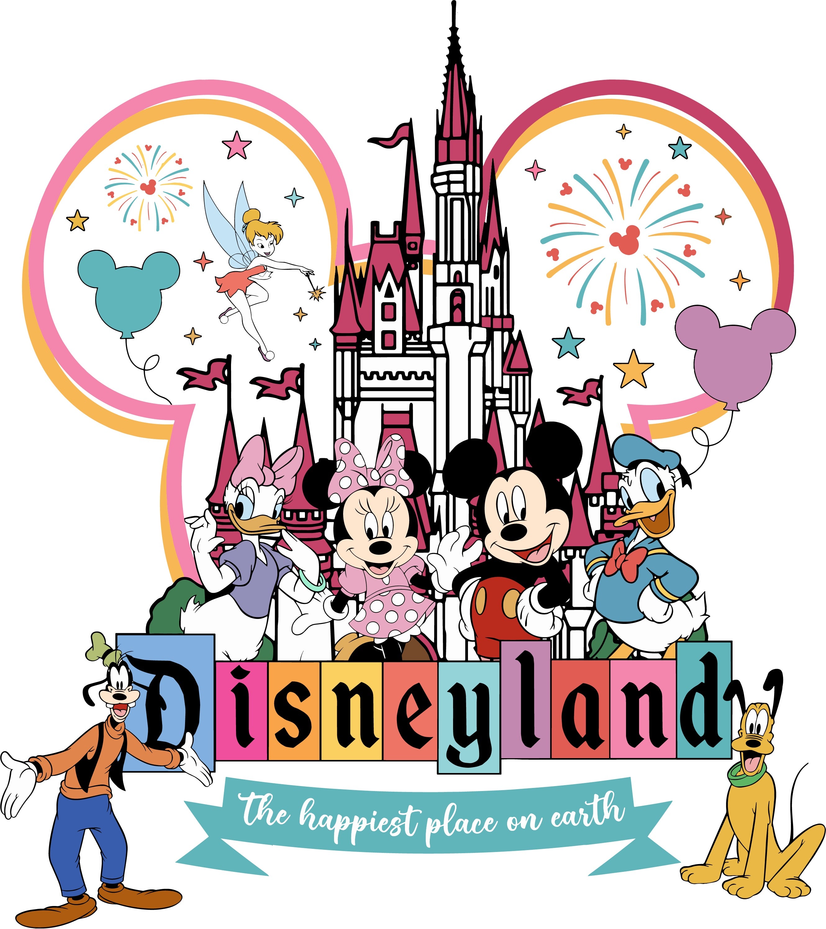 Disneyland The Happiest Place on Earth 2026 PNG SVG