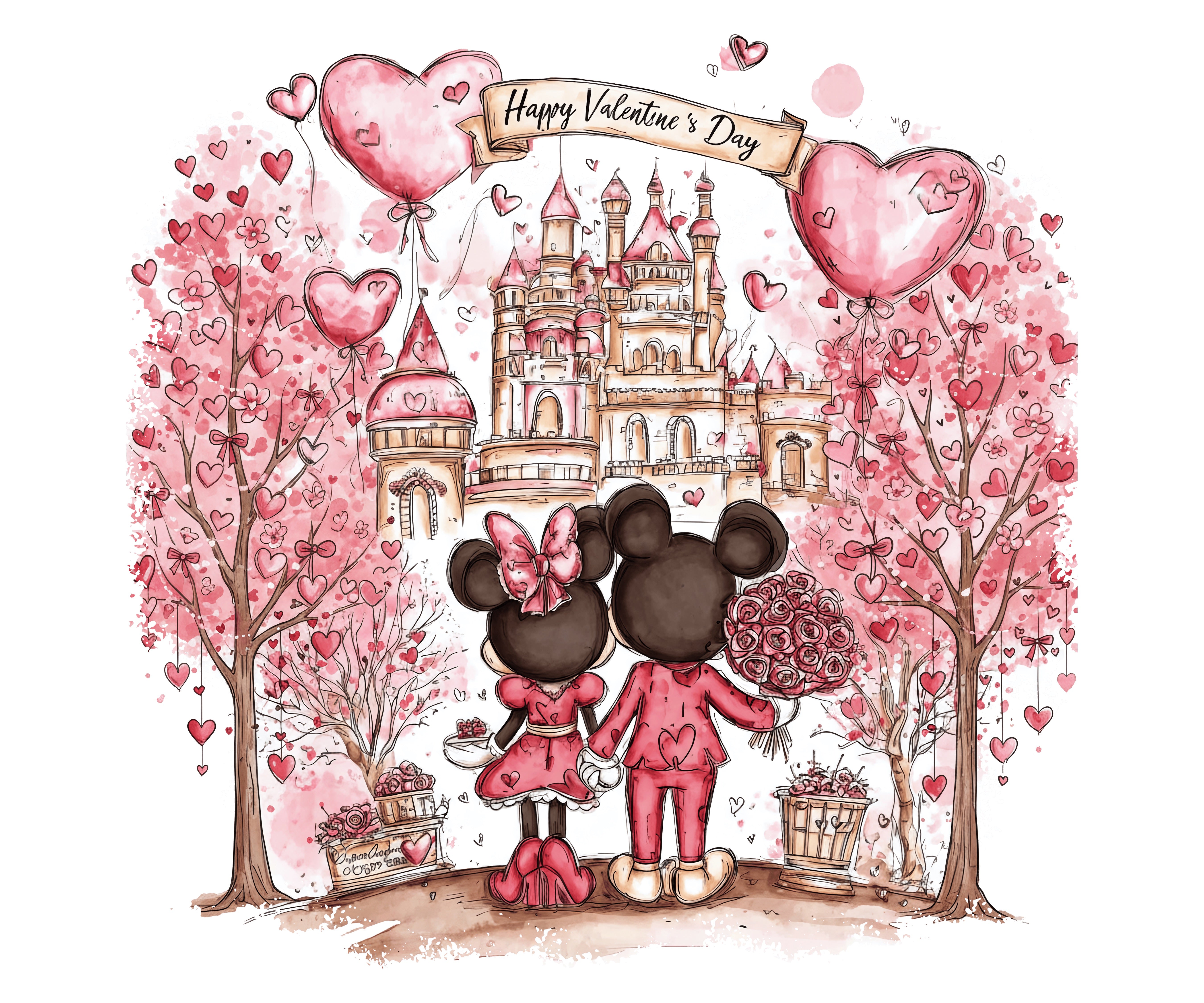 Mickey Disneyland Love Valentine PNG