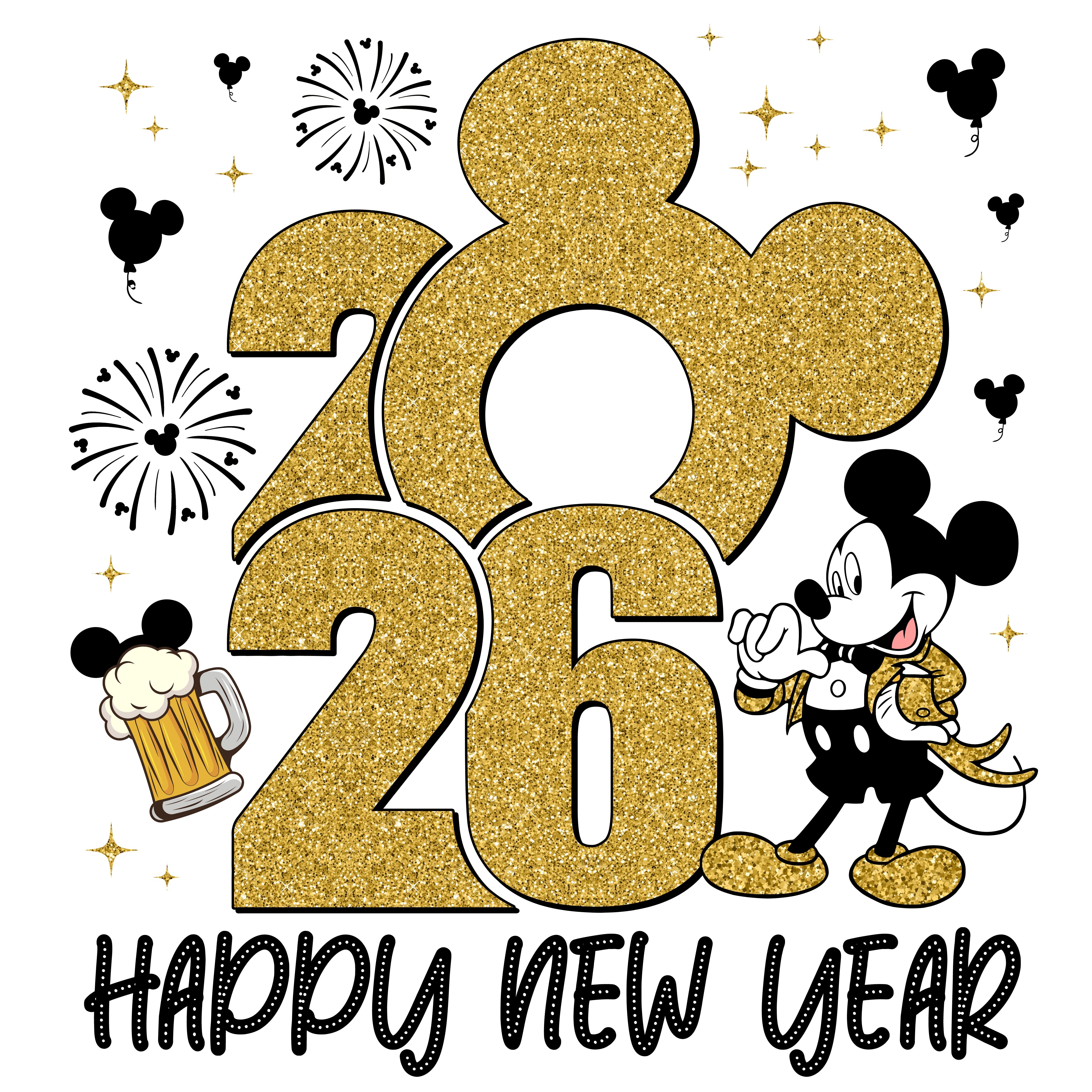 Disney Happy New Year 2026 4 PNG