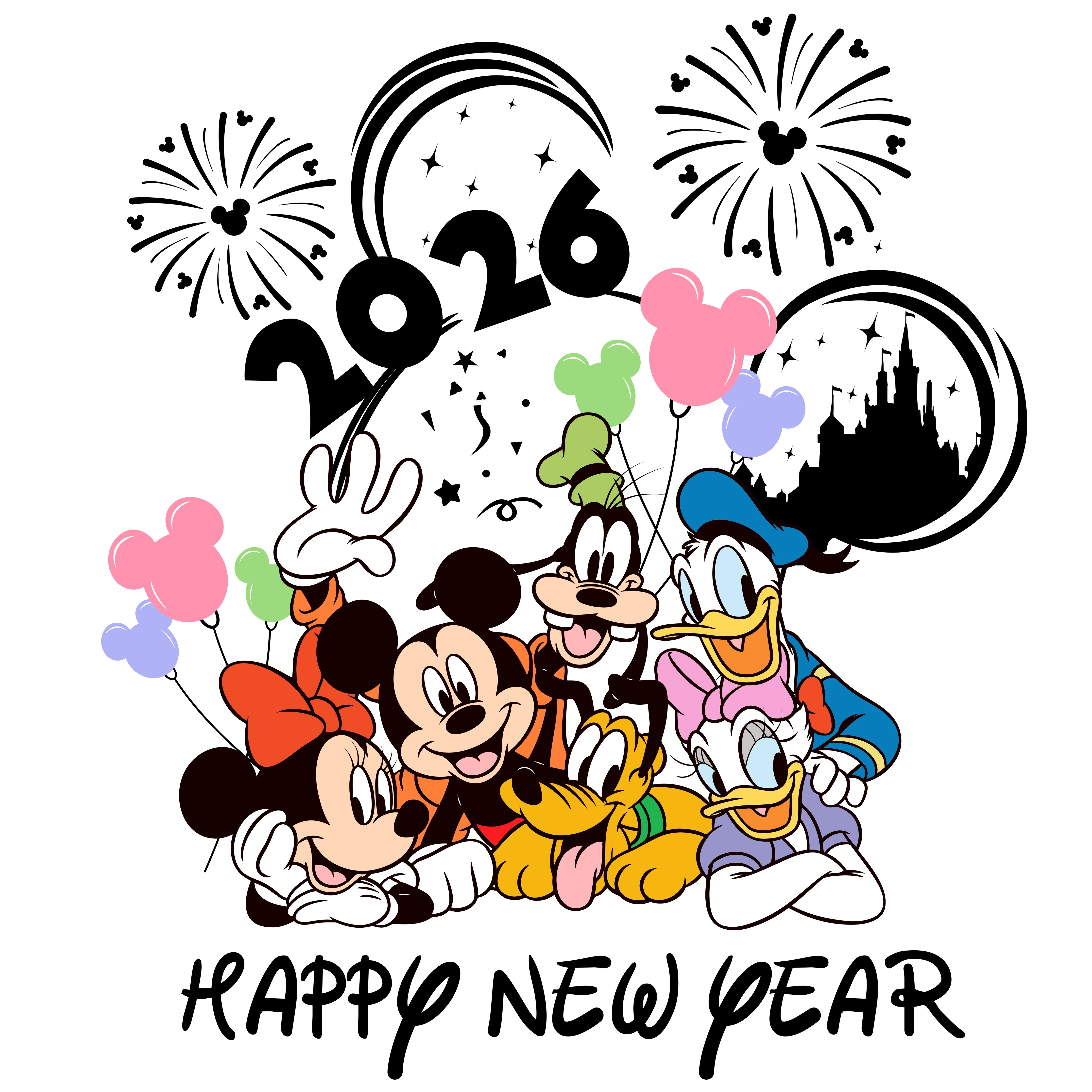 Disney Happy New Year 2026 5 PNG