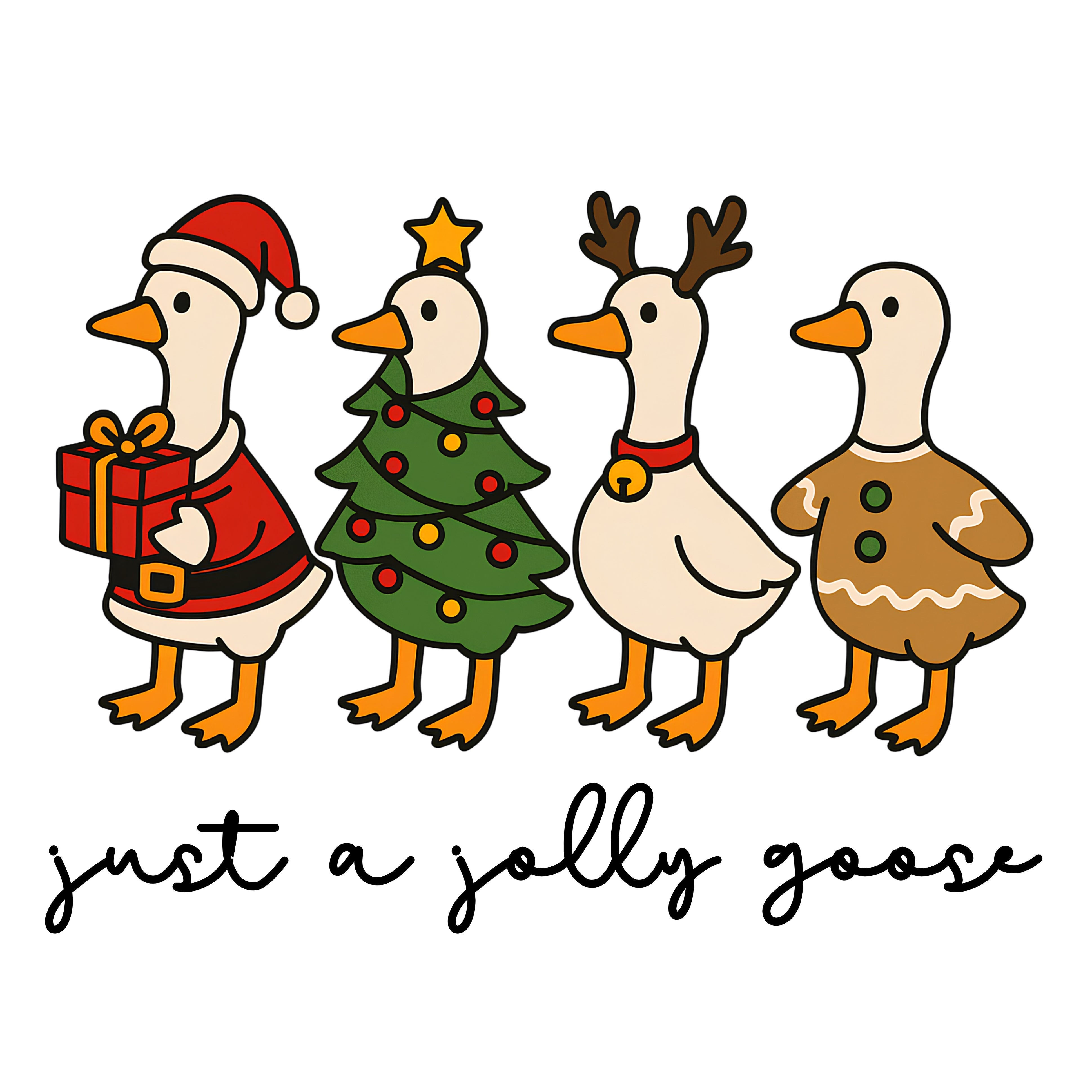 Just a Jolly Goose Black PNG
