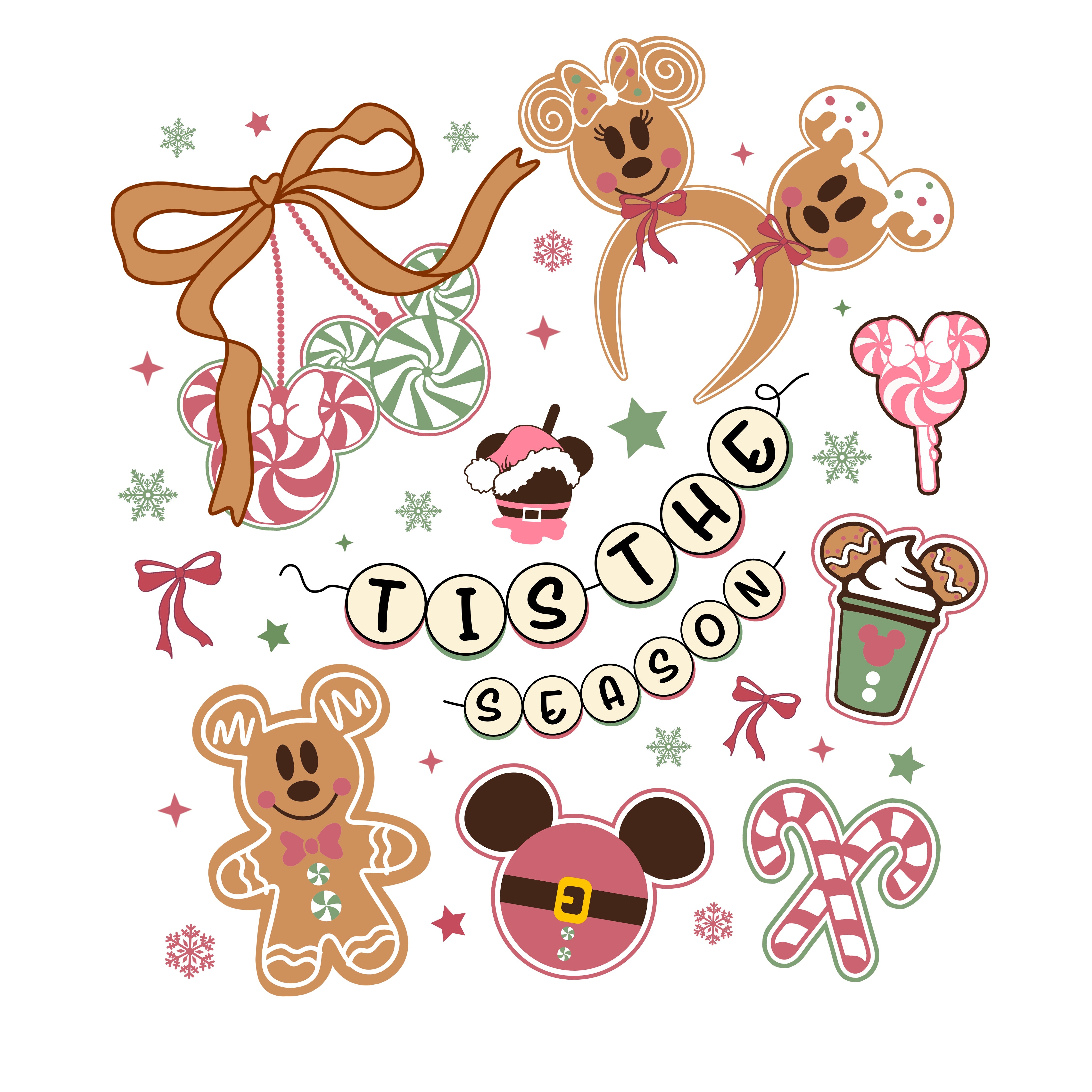 Magical Pink Cartoon Christmas PNG