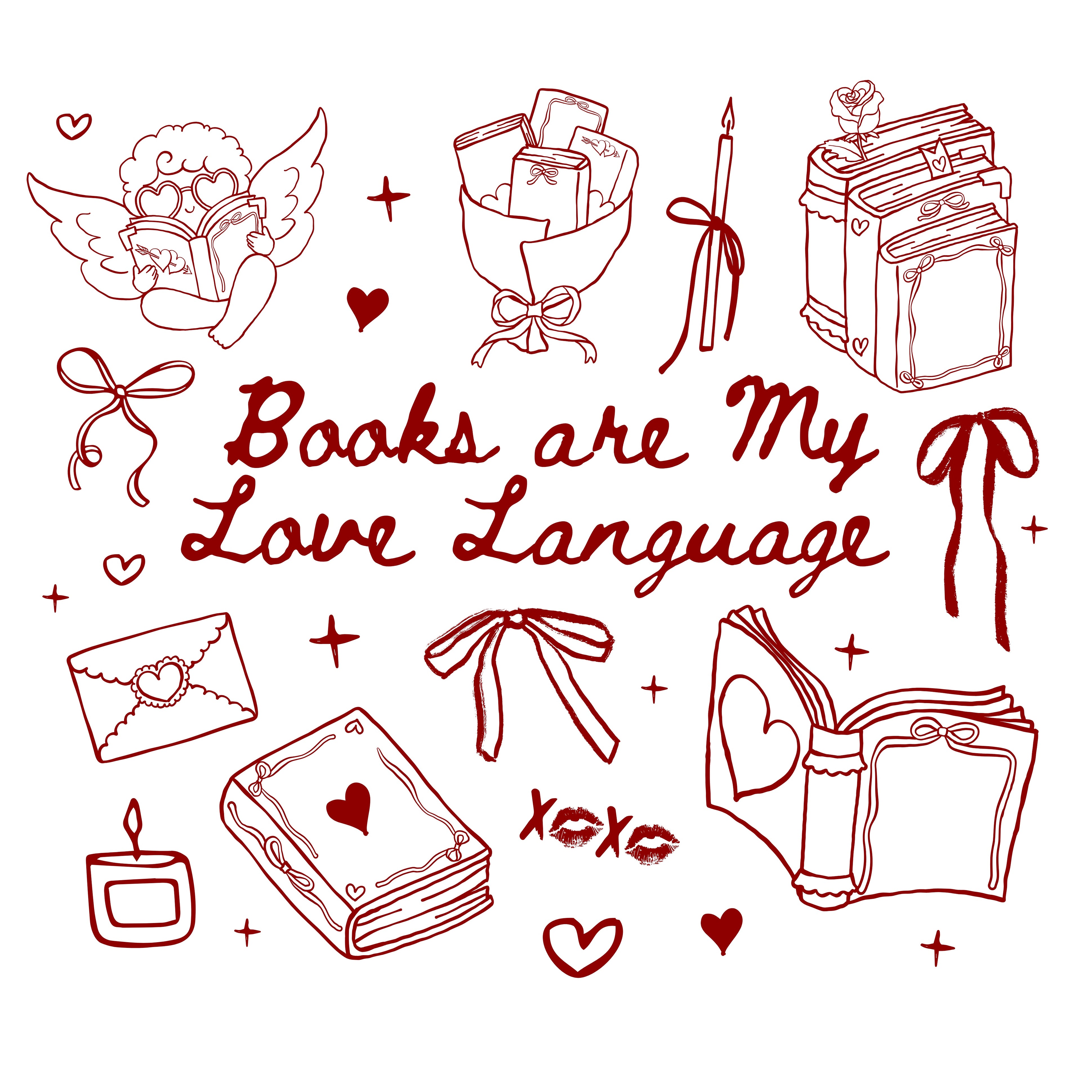 Books Are My Love Language PNG
