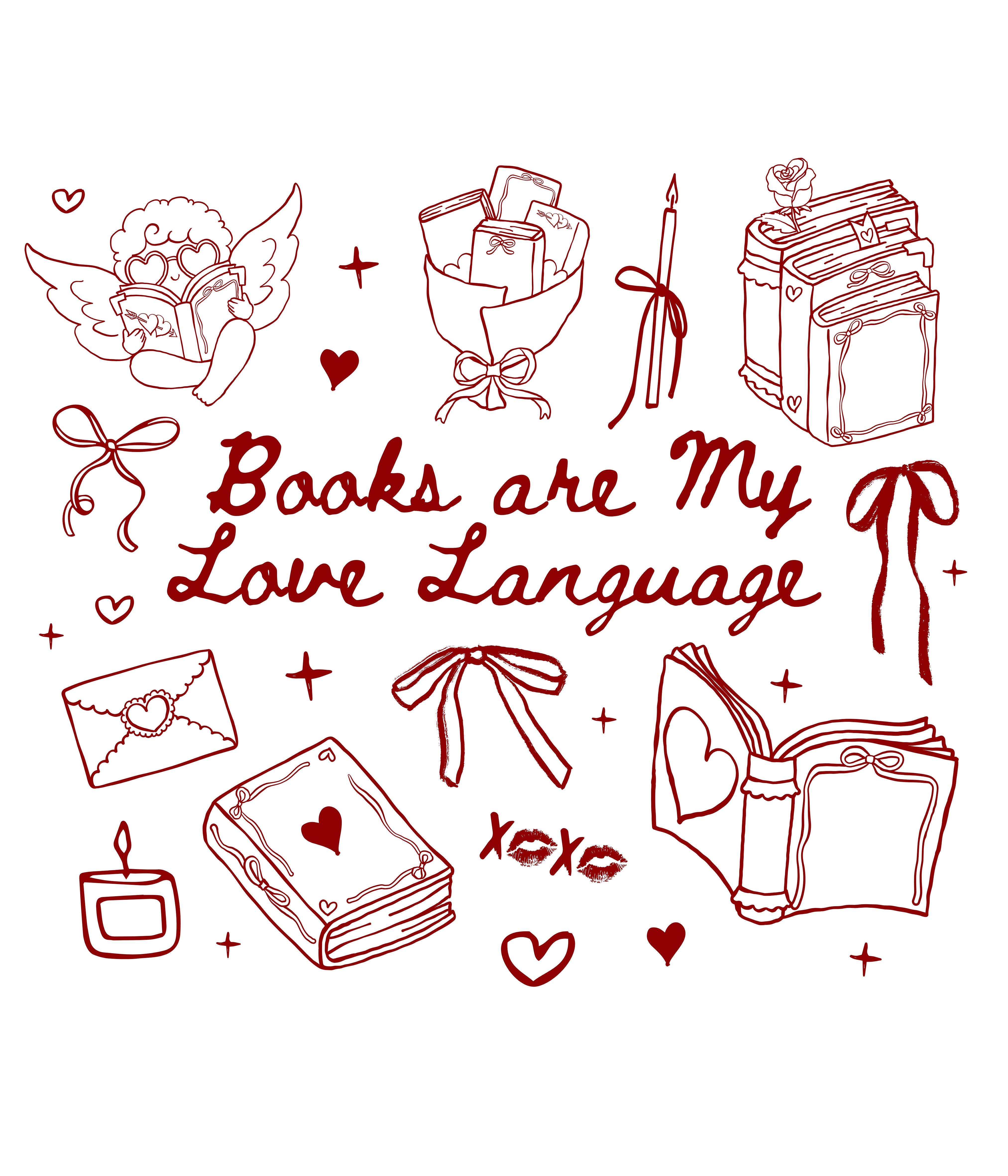 Books Are My Love Language PNG