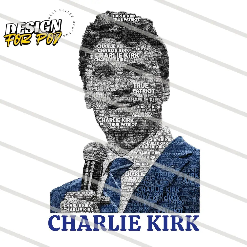 Charlie Kirk With Name PNG