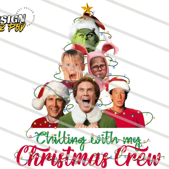 Chilling With My Christmas Crew PNG