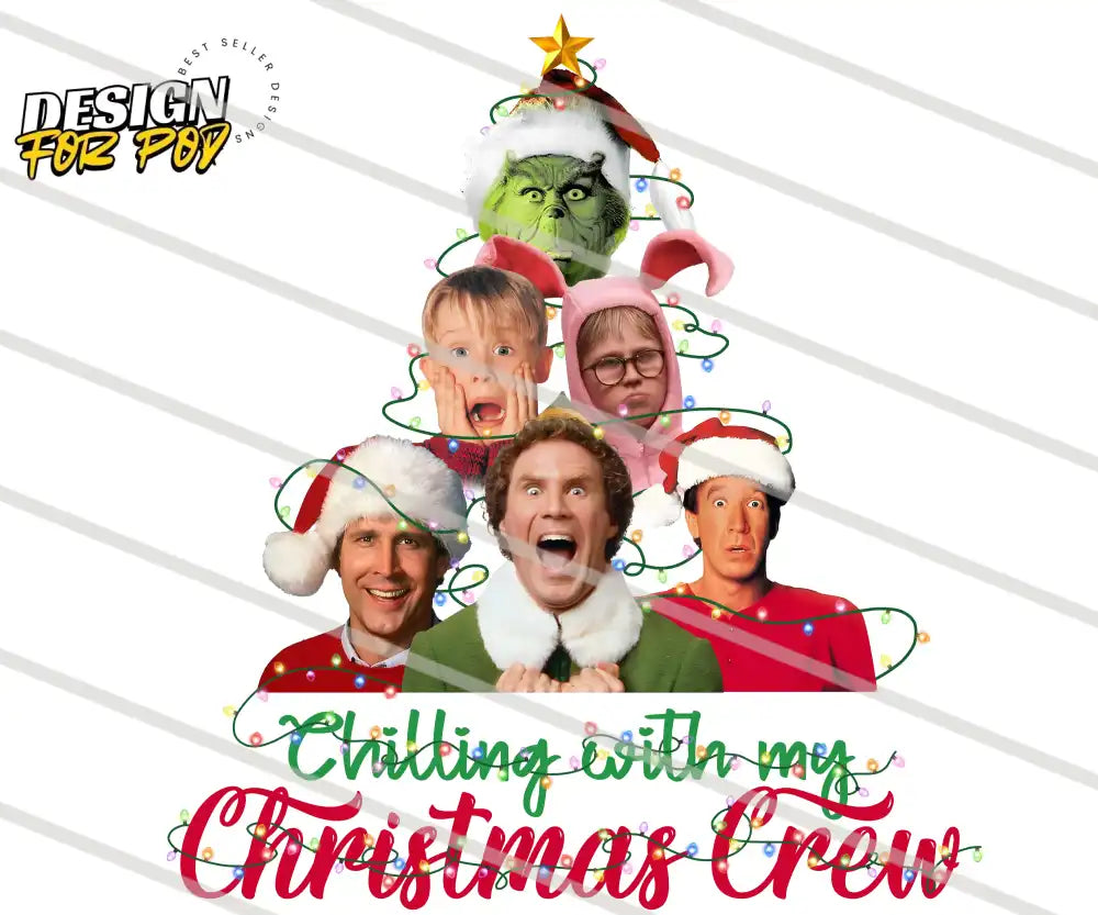 Chilling With My Christmas Crew PNG
