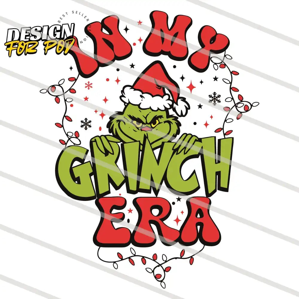 Christmas Lights In My Grinch Era PNG