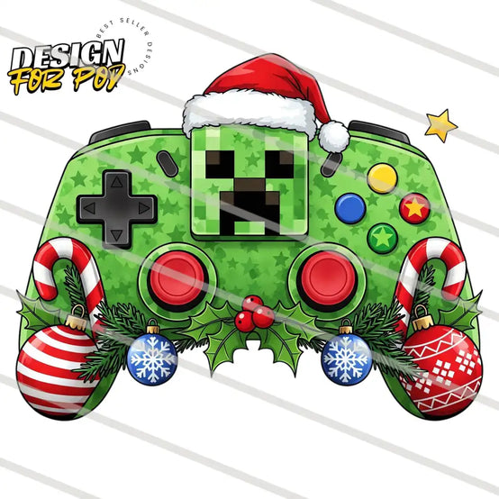 Christmas Minecraft Gamepad PNG