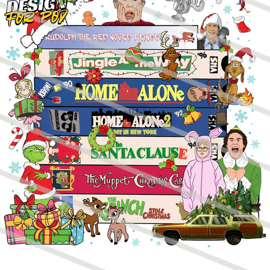 Christmas Movies Design PNG