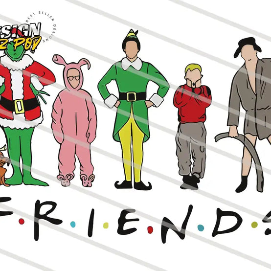 Christmas Old Retro Movies FRIENDS PNG
