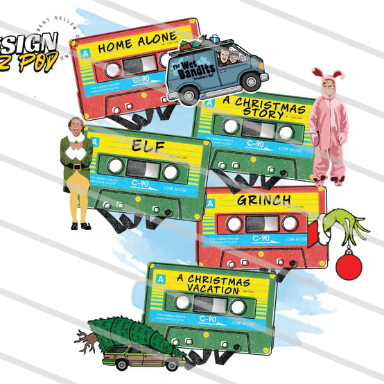 Christmas Old Retro Movies PNG