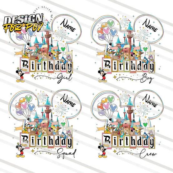 Disney Birthday Bundle PNG