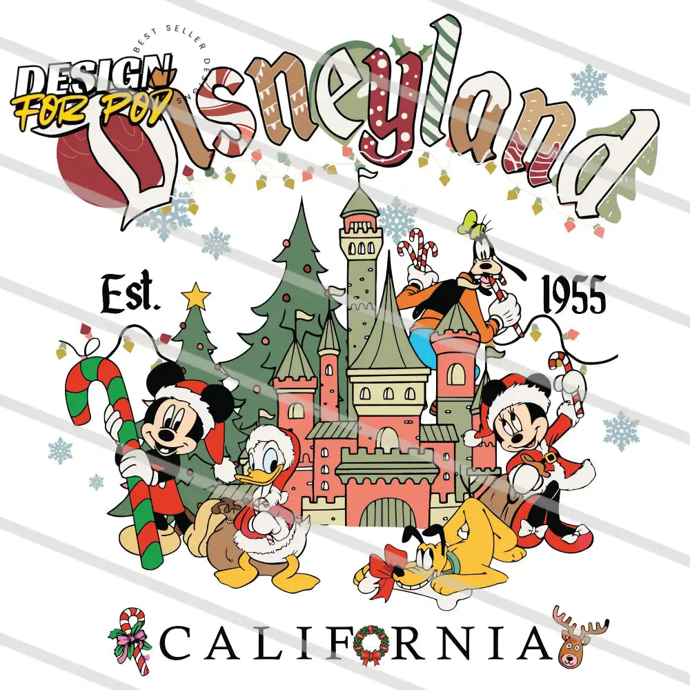 Disneyland Mickey Est 1955 California PNG