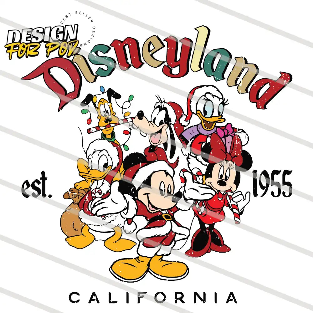 Disneyland Red Mickey’s Est 1955 California PNG