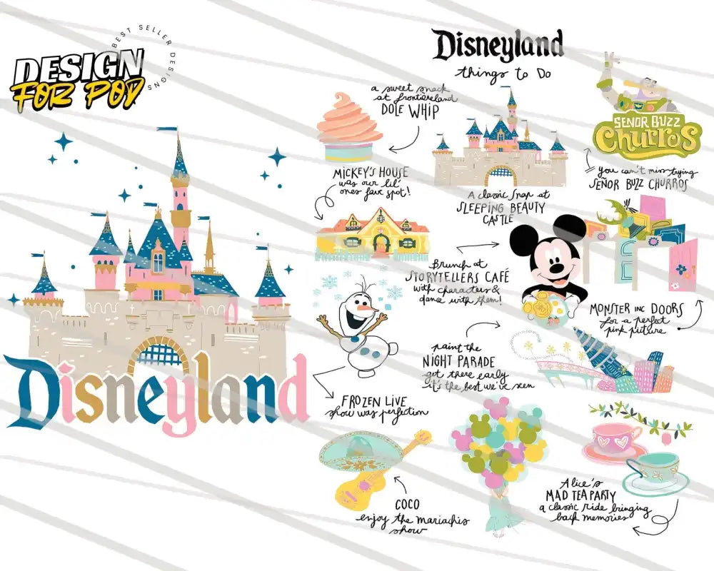 Disneyland Things To Do Bundle PNG