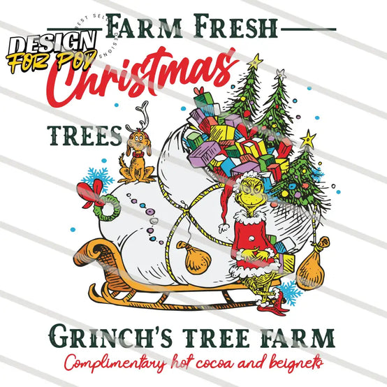 Farm Fresh Christmas Grinch Tree Farm PNG