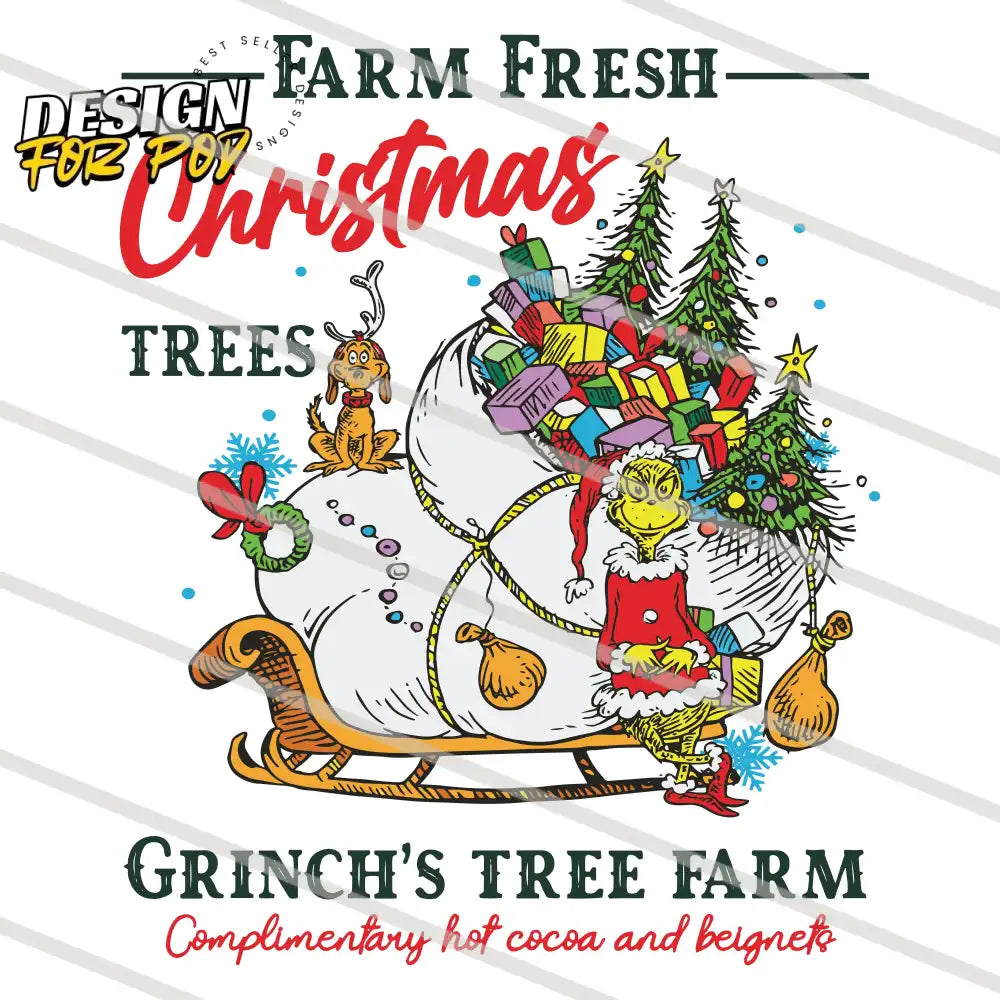 Farm Fresh Christmas Grinch Tree Farm PNG