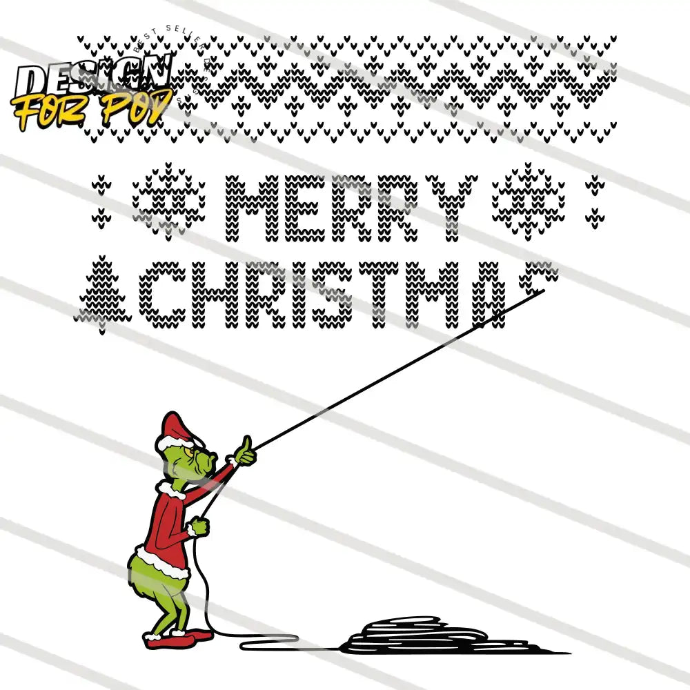 Funny Grinch Merry Christmas Santa Vibe PNG